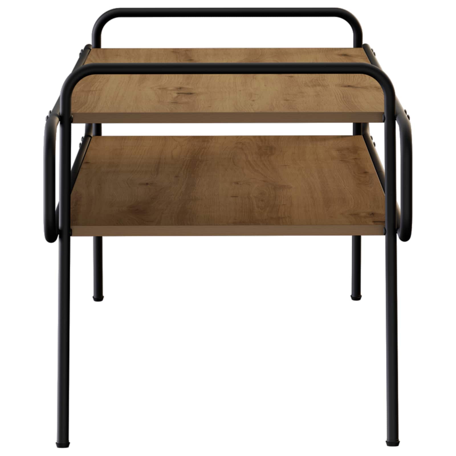 Salontafel Artisanaal eiken 100 x 50 x 51 cm Bewerkt hout is nu te koop bij PeponiXL, paradijselijk wonen!
