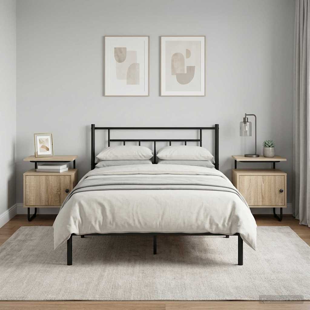 Nachtkastje 2 st Sonoma Eiken 40 x 36,5 x 50 cm Bewerkt hout is nu te koop bij PeponiXL, paradijselijk wonen!