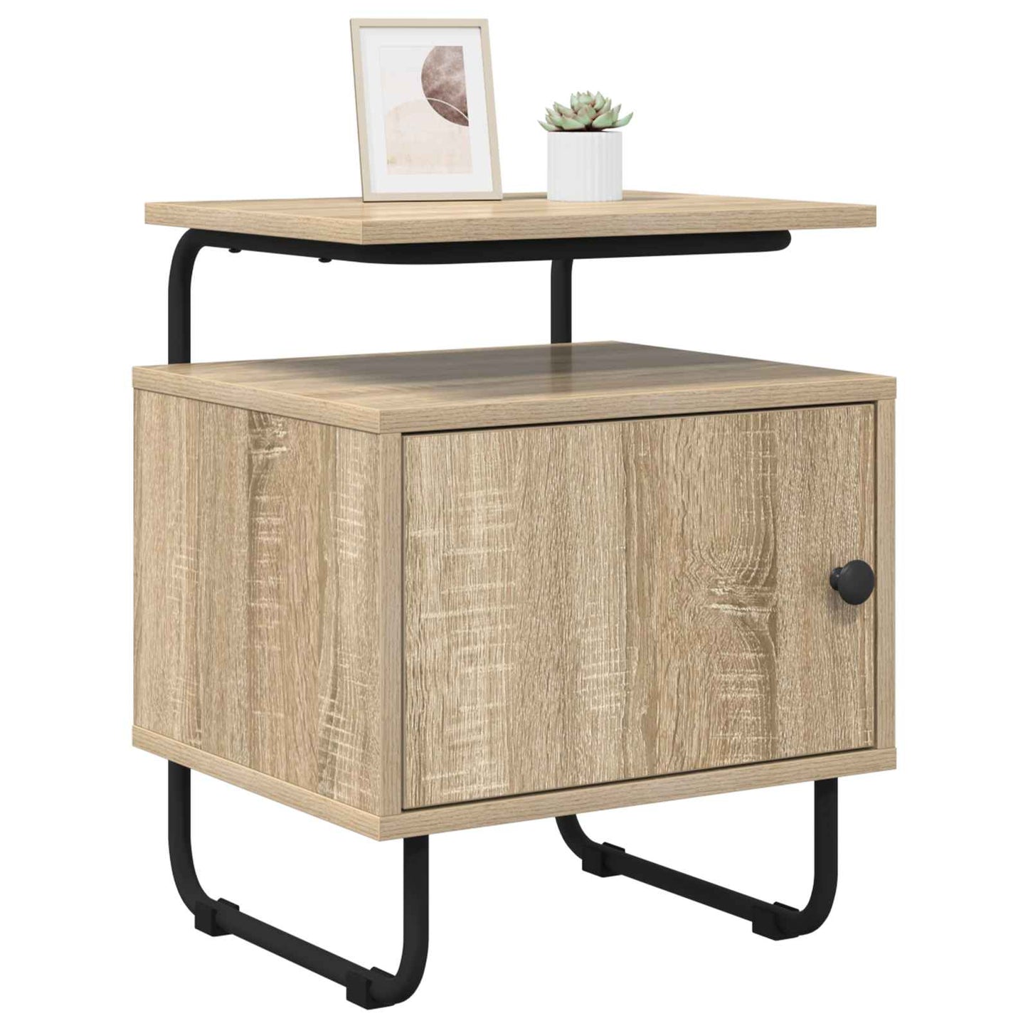 Nachtkastje 2 st Sonoma Eiken 40 x 36,5 x 50 cm Bewerkt hout is nu te koop bij PeponiXL, paradijselijk wonen!