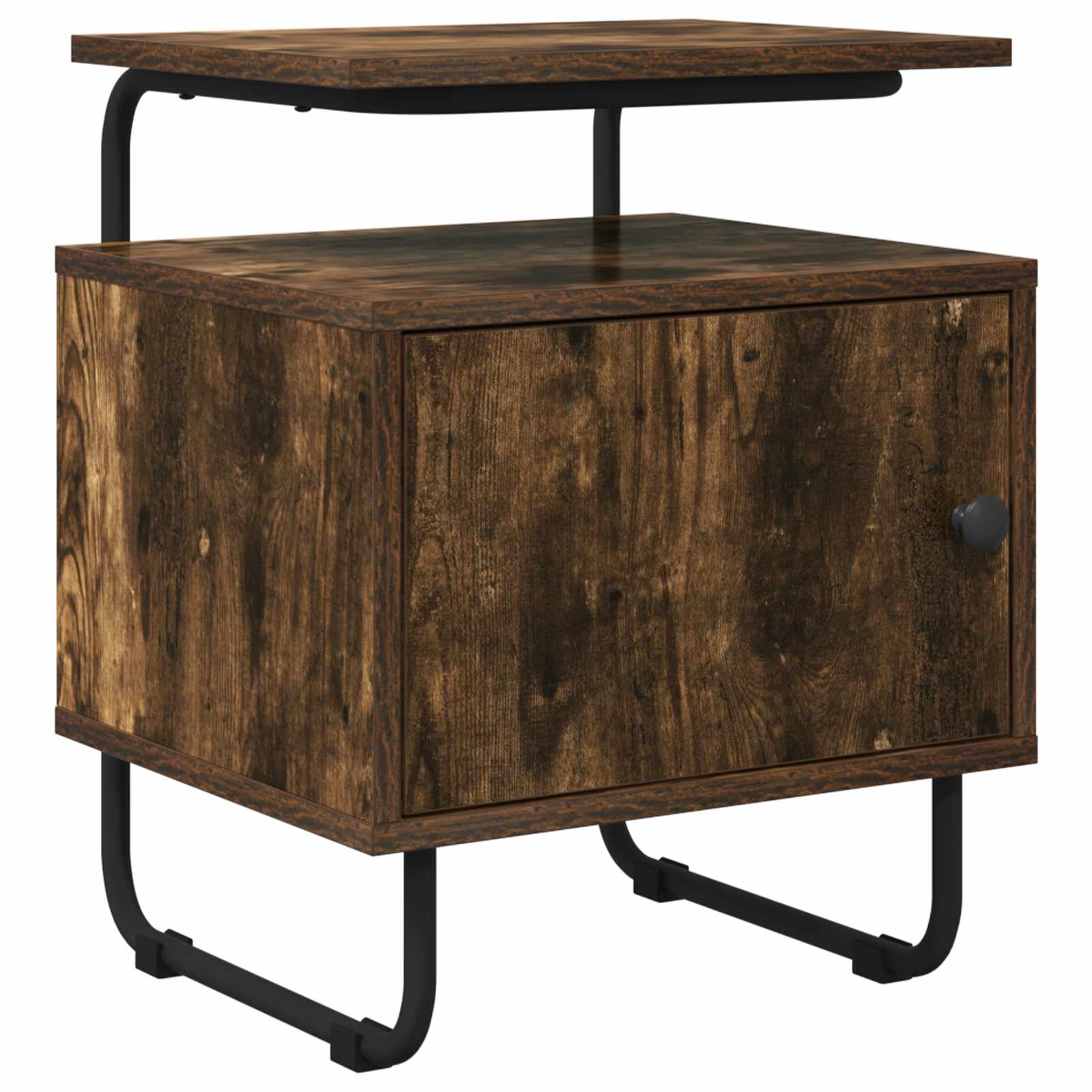 Nachtkastje 2 st Gerookt eiken 40 x 36,5 x 50 cm Bewerkt hout is nu te koop bij PeponiXL, paradijselijk wonen!
