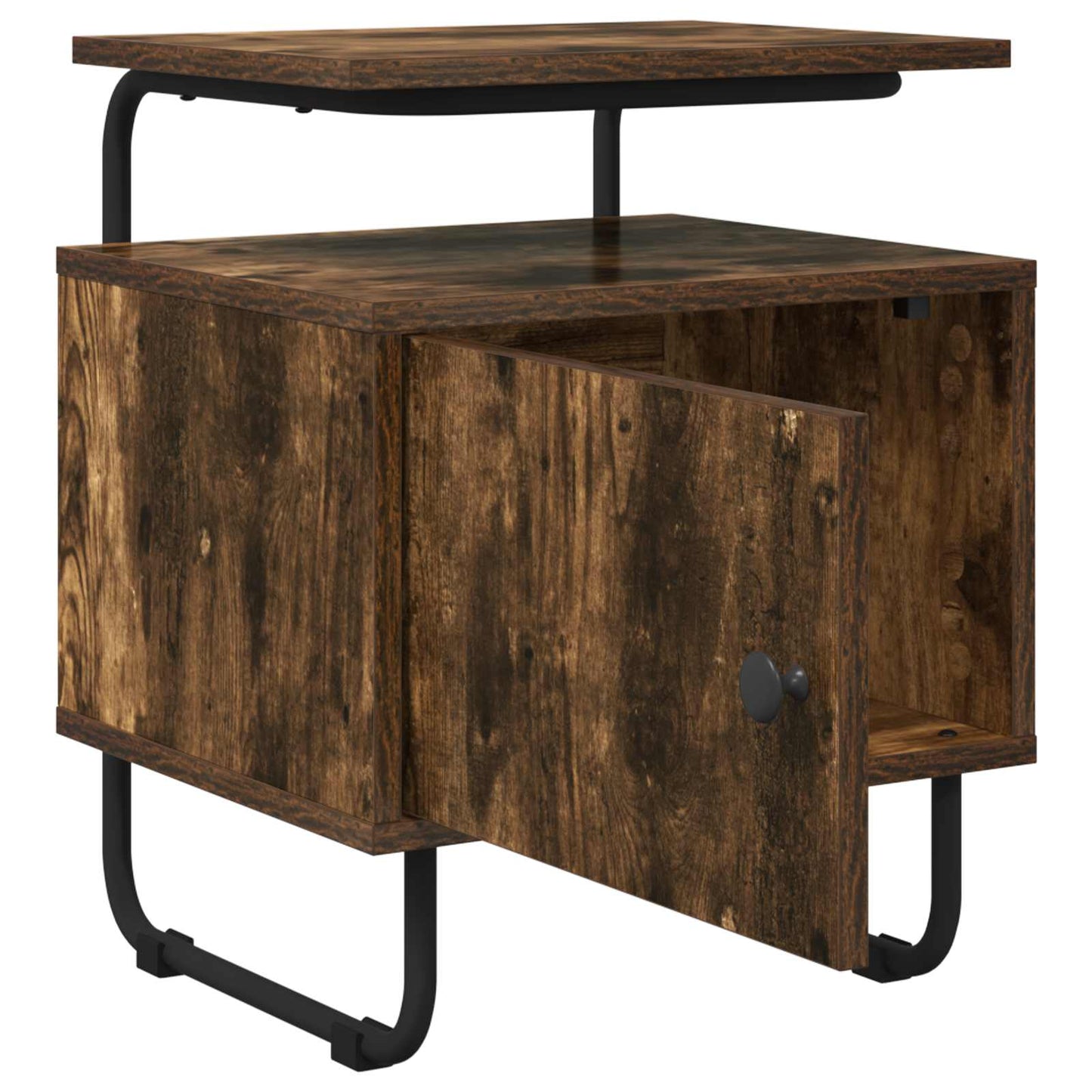 Nachtkastje 2 st Gerookt eiken 40 x 36,5 x 50 cm Bewerkt hout is nu te koop bij PeponiXL, paradijselijk wonen!