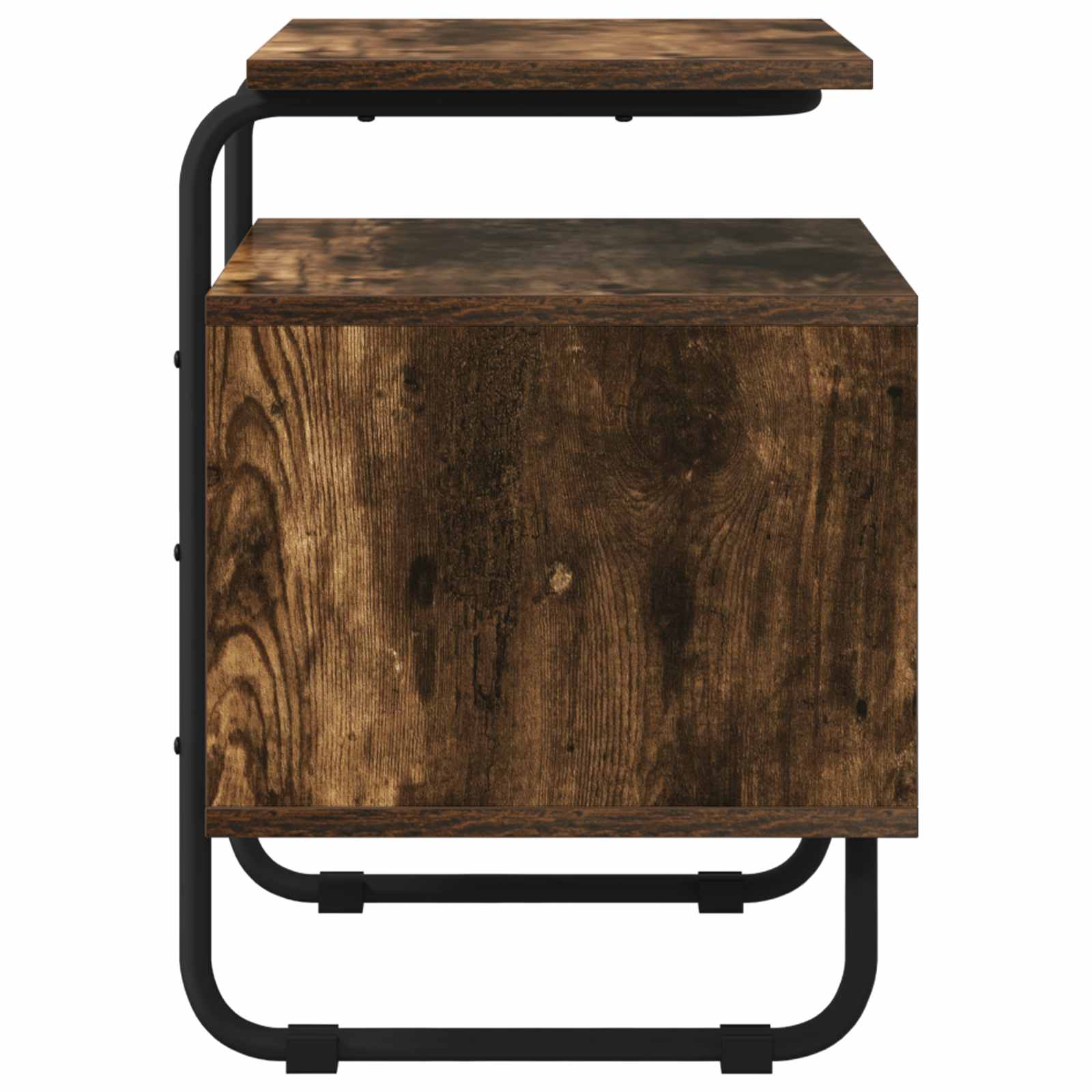 Nachtkastje 2 st Gerookt eiken 40 x 36,5 x 50 cm Bewerkt hout is nu te koop bij PeponiXL, paradijselijk wonen!