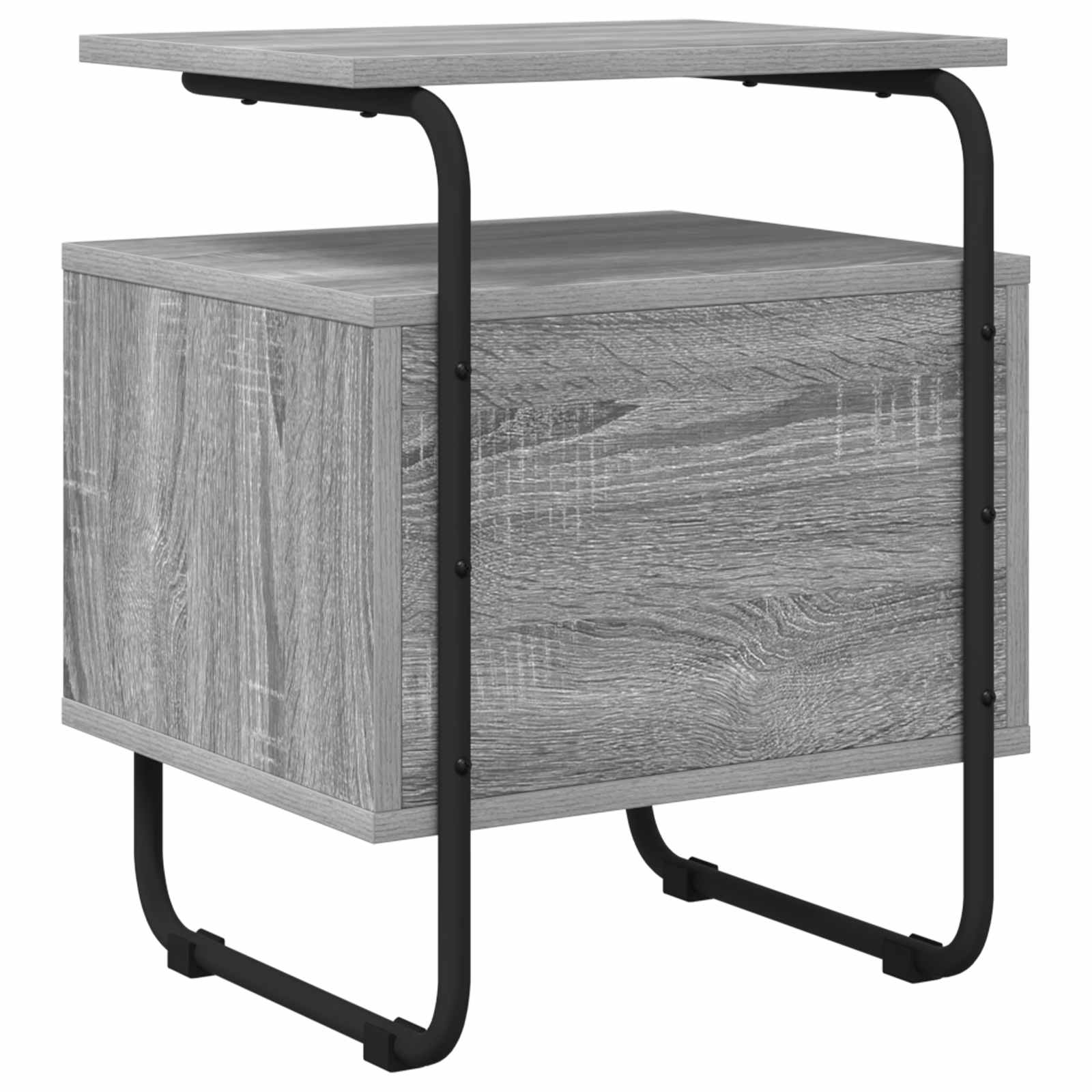 Nachtkastje 2 st Grijs Sonoma 40 x 36,5 x 50 cm Bewerkt hout is nu te koop bij PeponiXL, paradijselijk wonen!