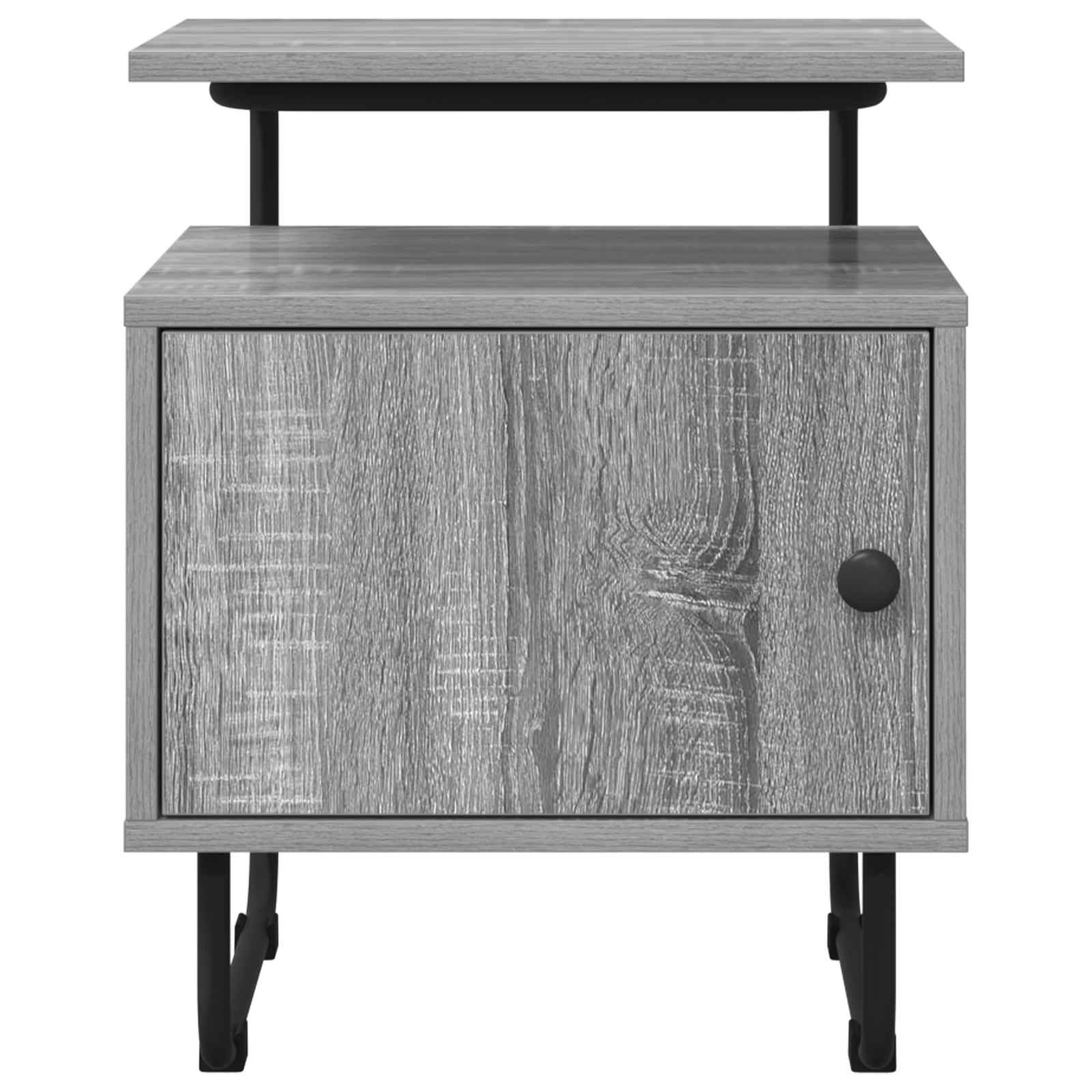 Nachtkastje 2 st Grijs Sonoma 40 x 36,5 x 50 cm Bewerkt hout is nu te koop bij PeponiXL, paradijselijk wonen!