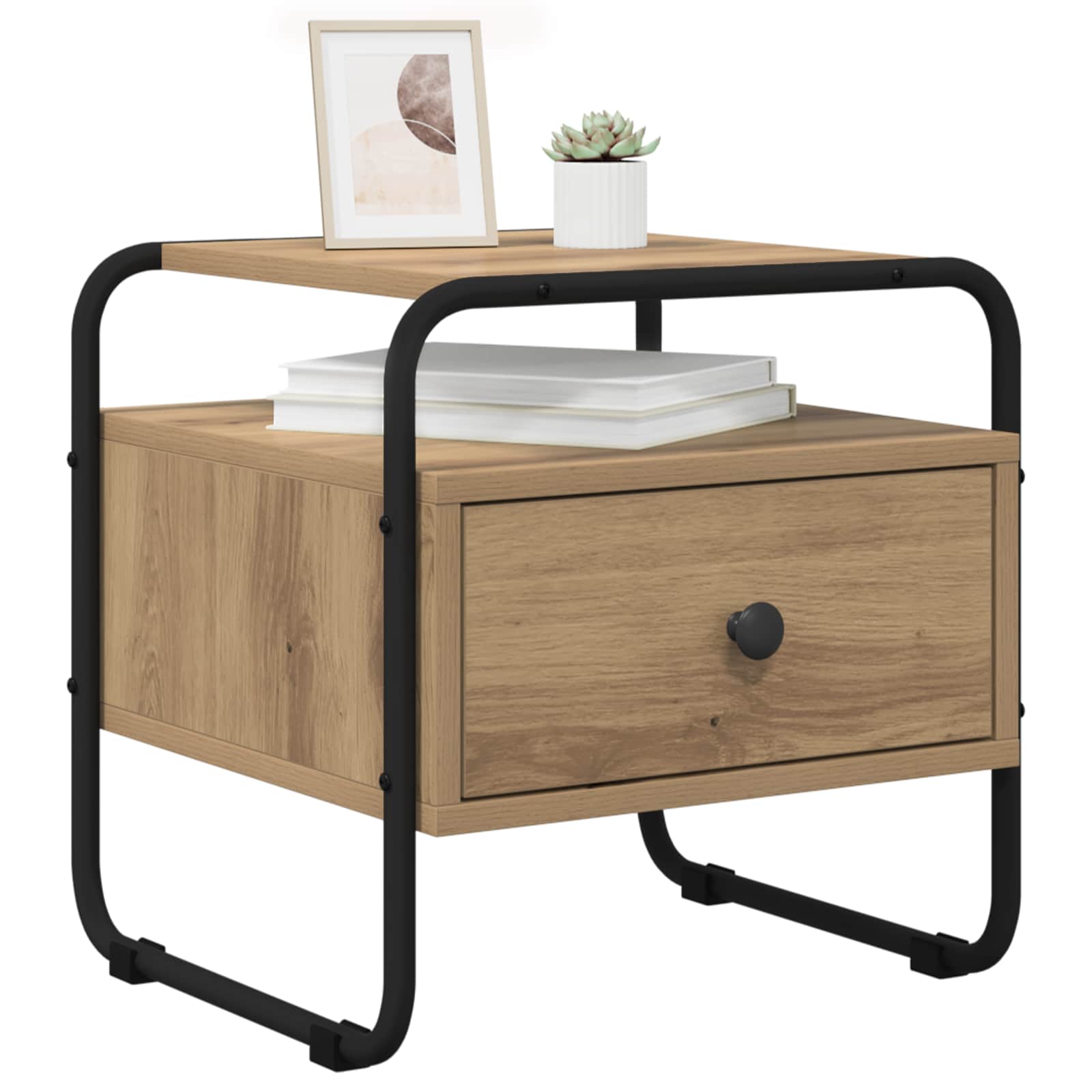Nachtkastje Artisanaal eiken Bewerkt hout is nu te koop bij PeponiXL, paradijselijk wonen!