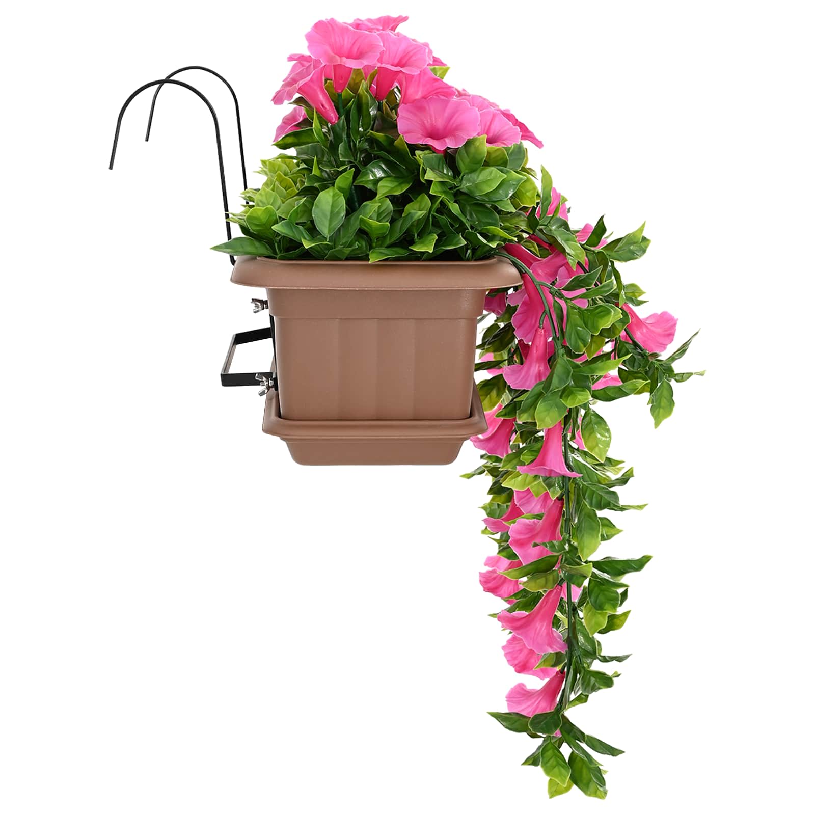 Kunstbloemen paarsrood 55 x 20 x 55 cm PE en staal is nu te koop bij PeponiXL, paradijselijk wonen!