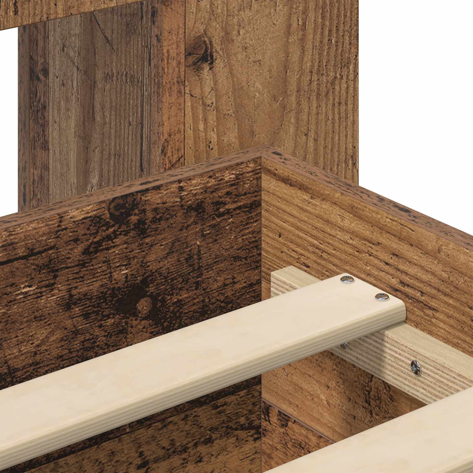 Bedframe met opslag Oud hout 80 x 200 cm Bewerkt hout is nu te koop bij PeponiXL, paradijselijk wonen!