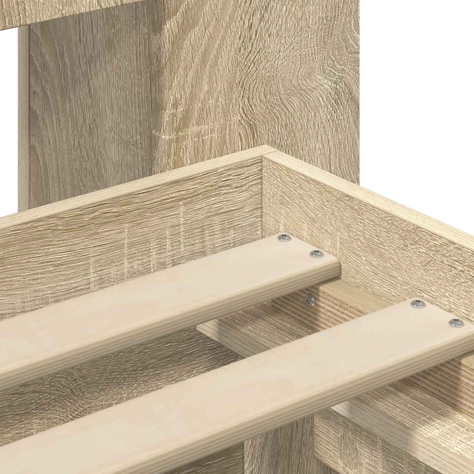 Bedframe met opslag Sonoma Eiken 75 x 190 cm Bewerkt hout is nu te koop bij PeponiXL, paradijselijk wonen!
