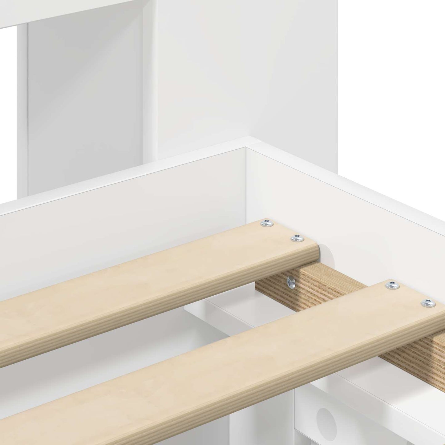 Bedframe met opslag met hoofdeinde Wit 75 x 190 cm Bewerkt hout is nu te koop bij PeponiXL, paradijselijk wonen!