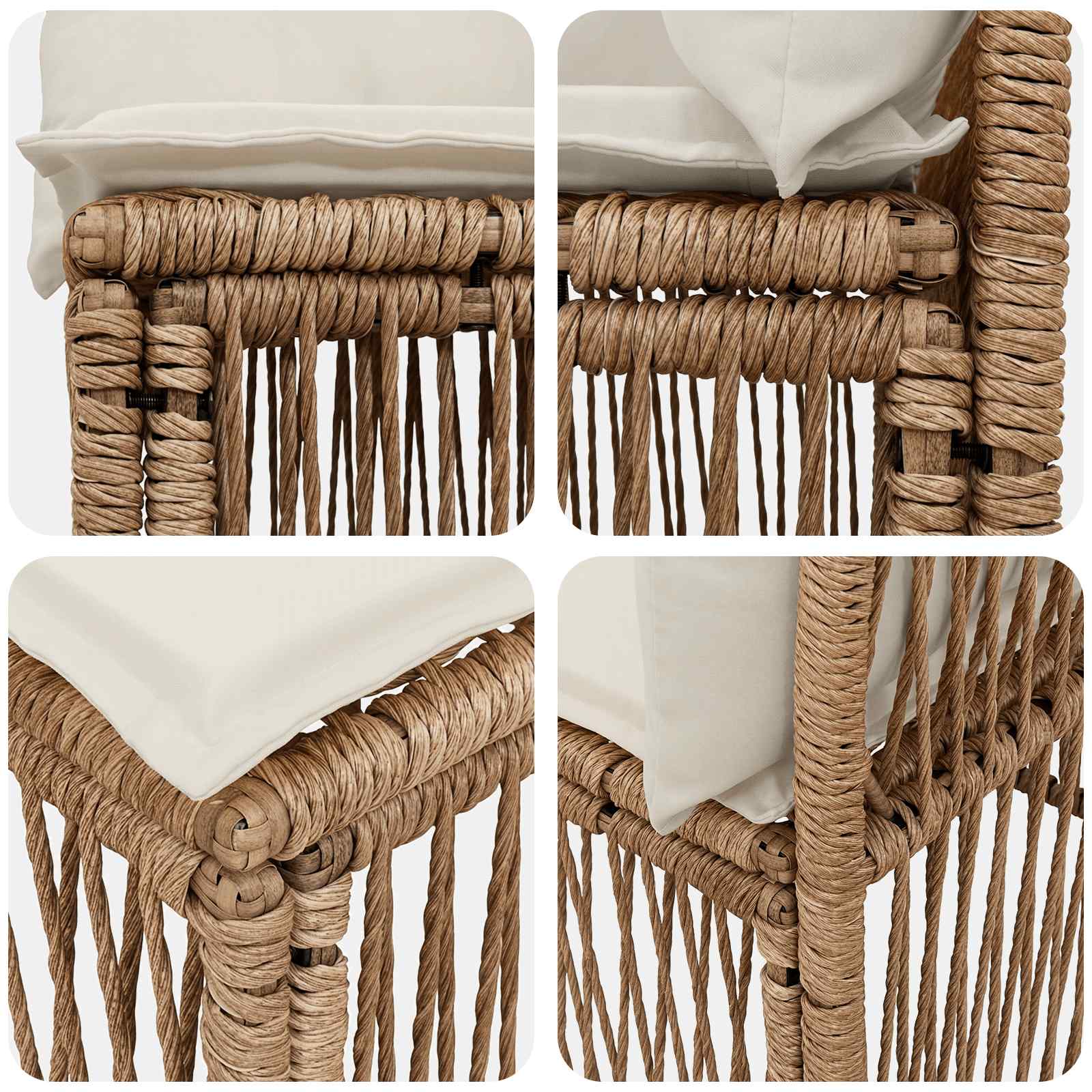 Tuinbankenset 3 pcs Beige poly rattan is nu te koop bij PeponiXL, paradijselijk wonen!