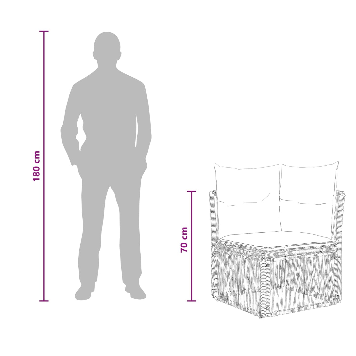Tuinbankenset 5 pcs Beige poly rattan is nu te koop bij PeponiXL, paradijselijk wonen!