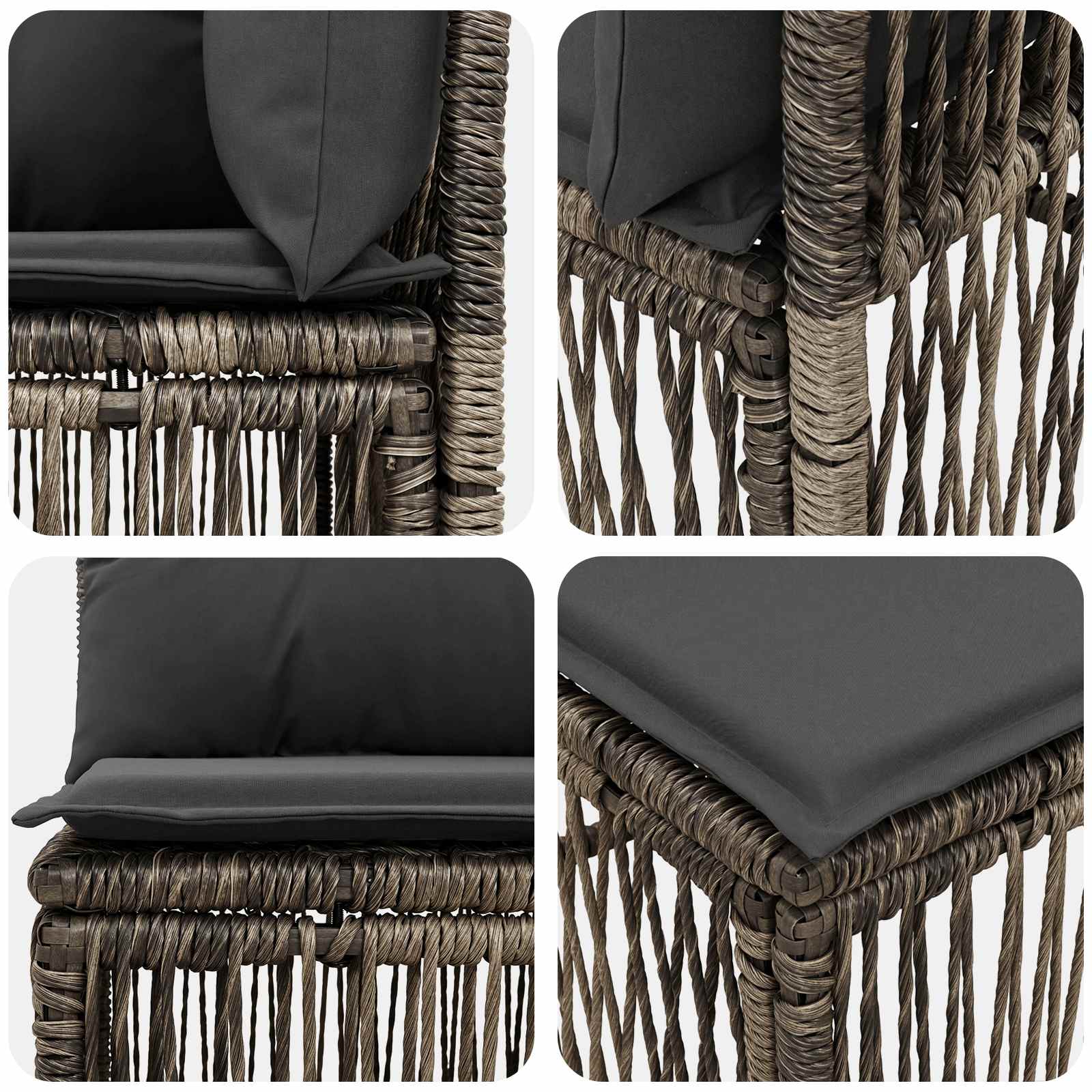 Tuinbankenset 7 pcs Grijs poly rattan is nu te koop bij PeponiXL, paradijselijk wonen!