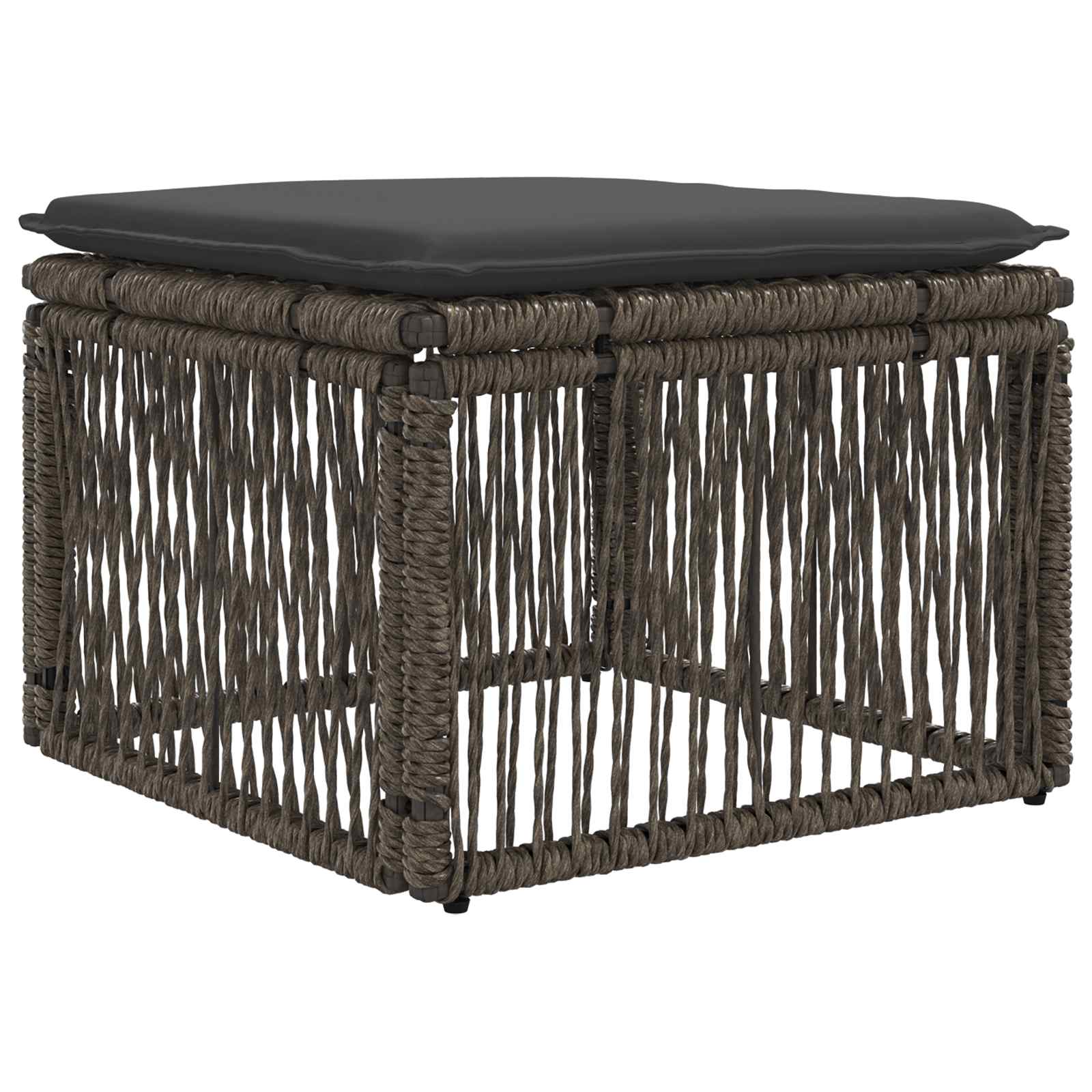 Tuinbankenset 4 pcs Grijs poly rattan is nu te koop bij PeponiXL, paradijselijk wonen!