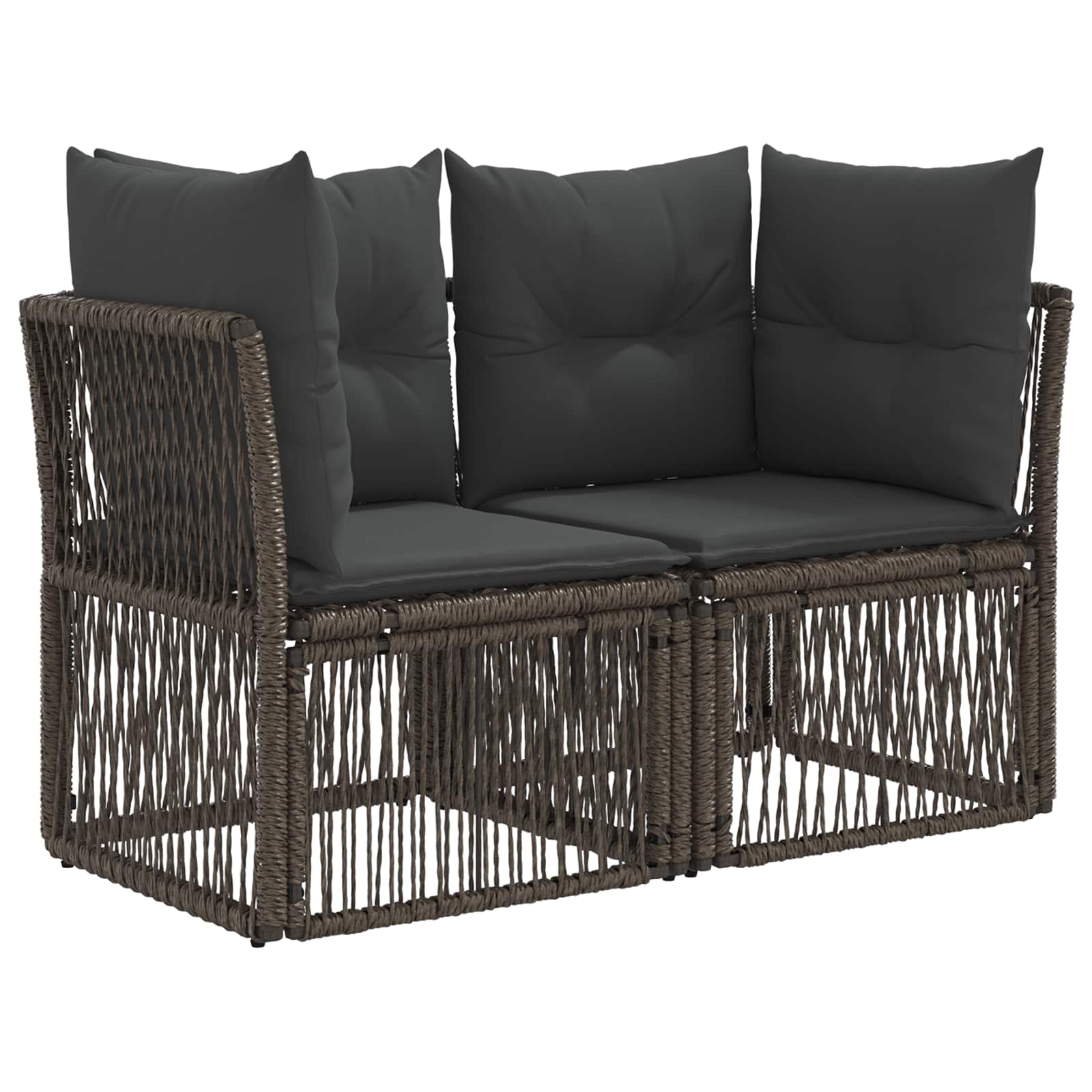 Tuinbankenset 7 pcs Grijs poly rattan is nu te koop bij PeponiXL, paradijselijk wonen!