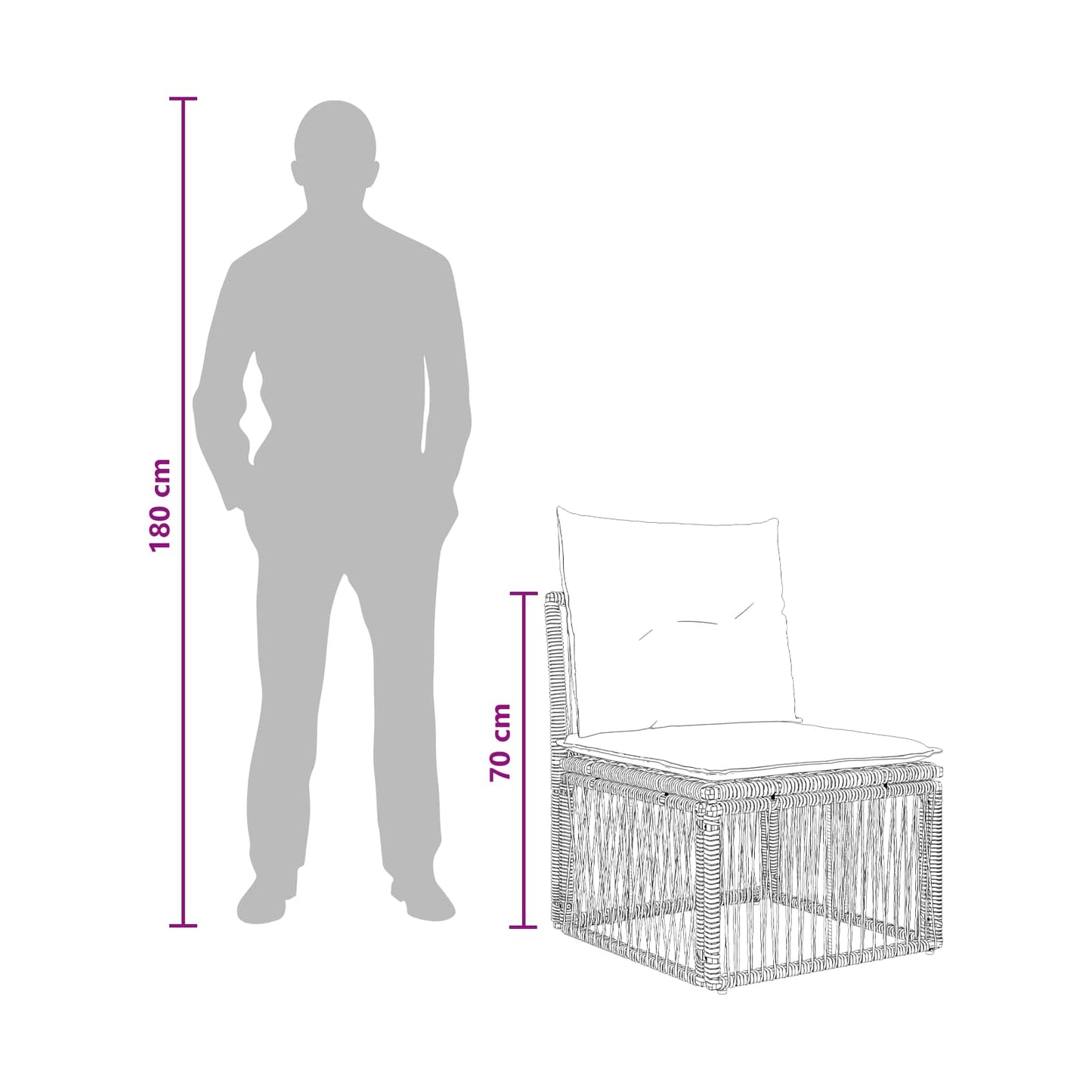 Tuinbankenset 9 pcs Beige poly rattan is nu te koop bij PeponiXL, paradijselijk wonen!
