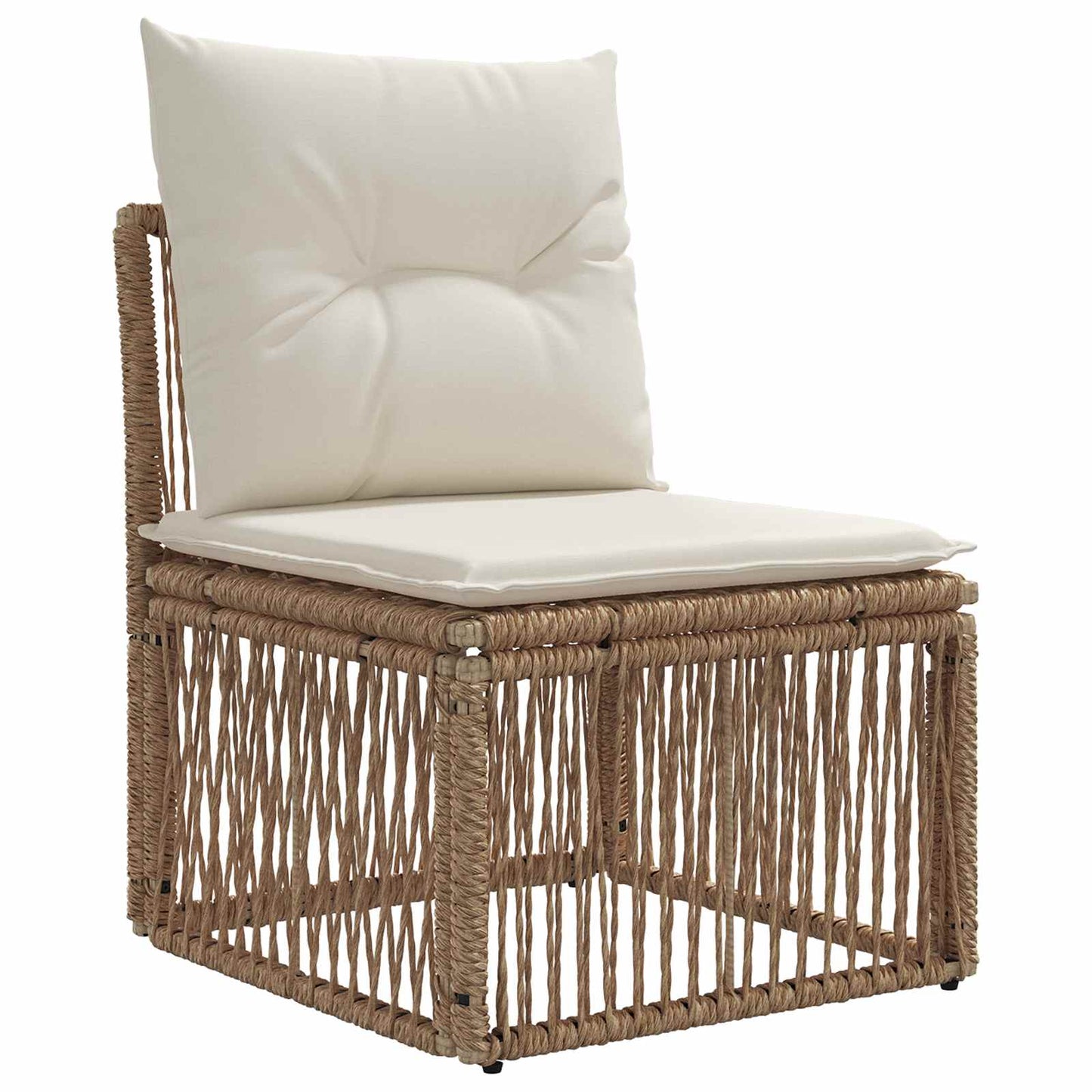 Tuinbankenset 10 pcs Beige poly rattan is nu te koop bij PeponiXL, paradijselijk wonen!