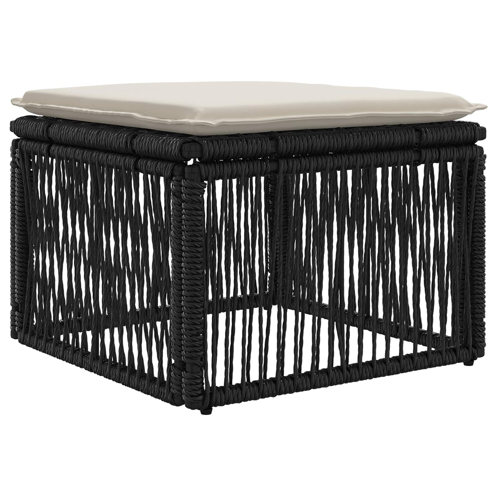 Tuinbankenset 11 pcs Zwart poly rattan is nu te koop bij PeponiXL, paradijselijk wonen!