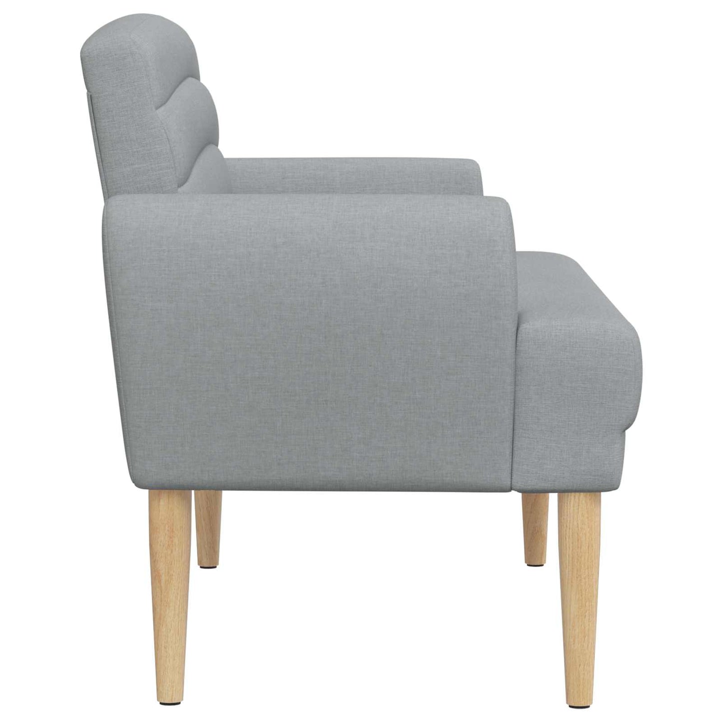 Loungebank met knopencomfort Lichtgrijs 116 x 67 x 80 cm Stof