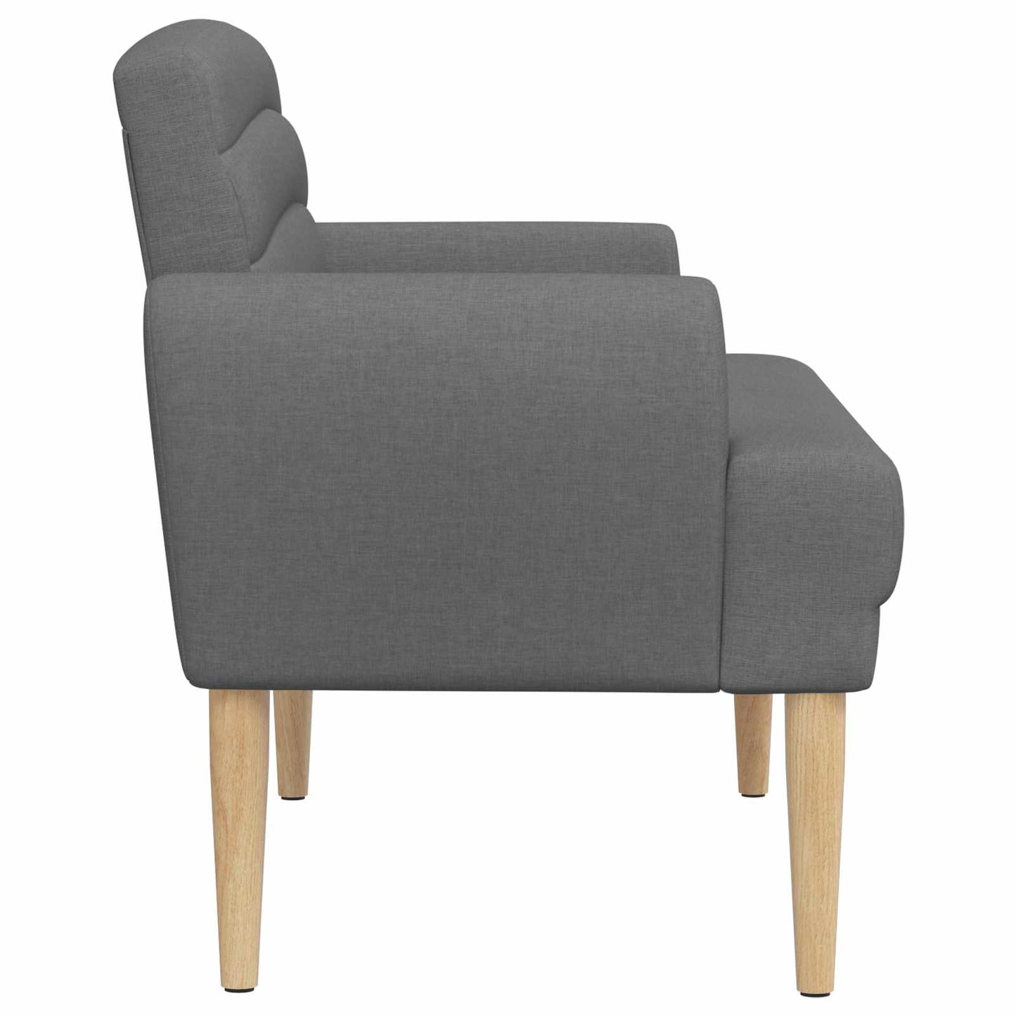 Loungebank met knopencomfort Donkergrijs 116 x 67 x 80 cm Stof
