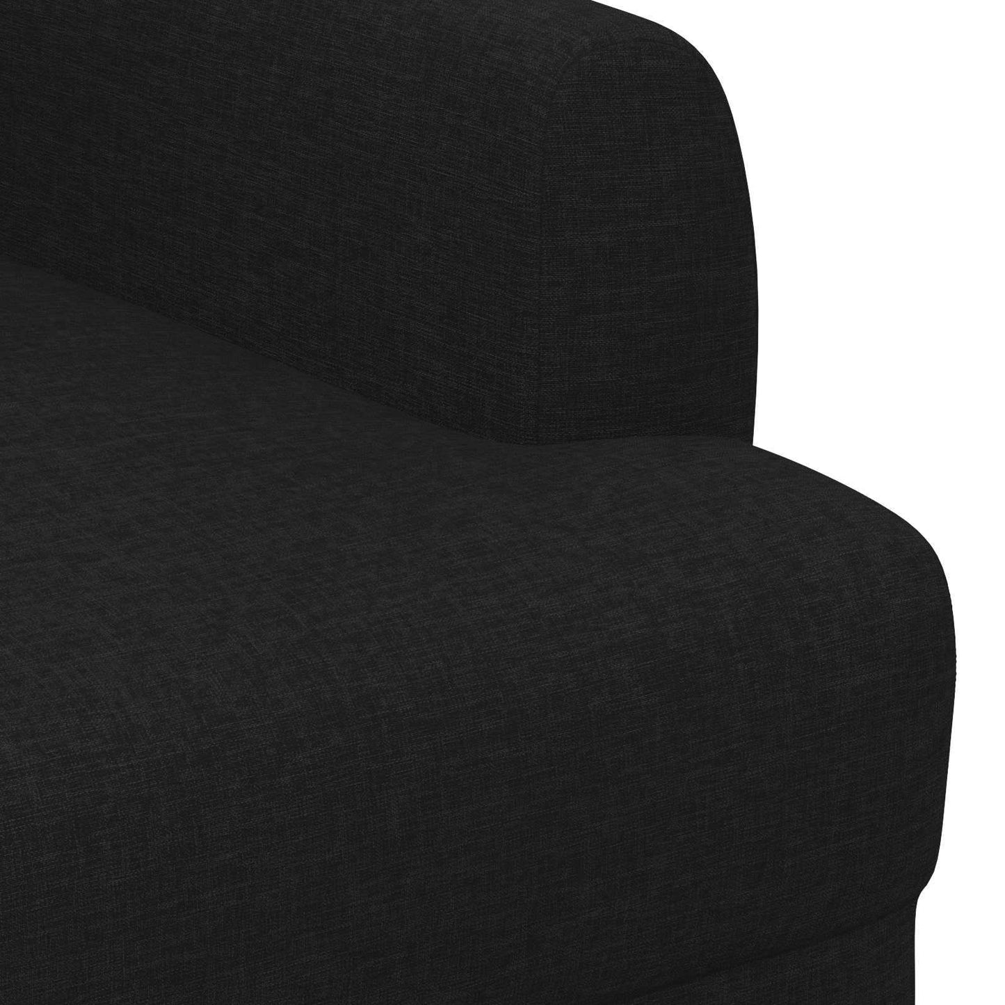 Loungebank met knopencomfort Zwart 116 x 67 x 80 cm Stof