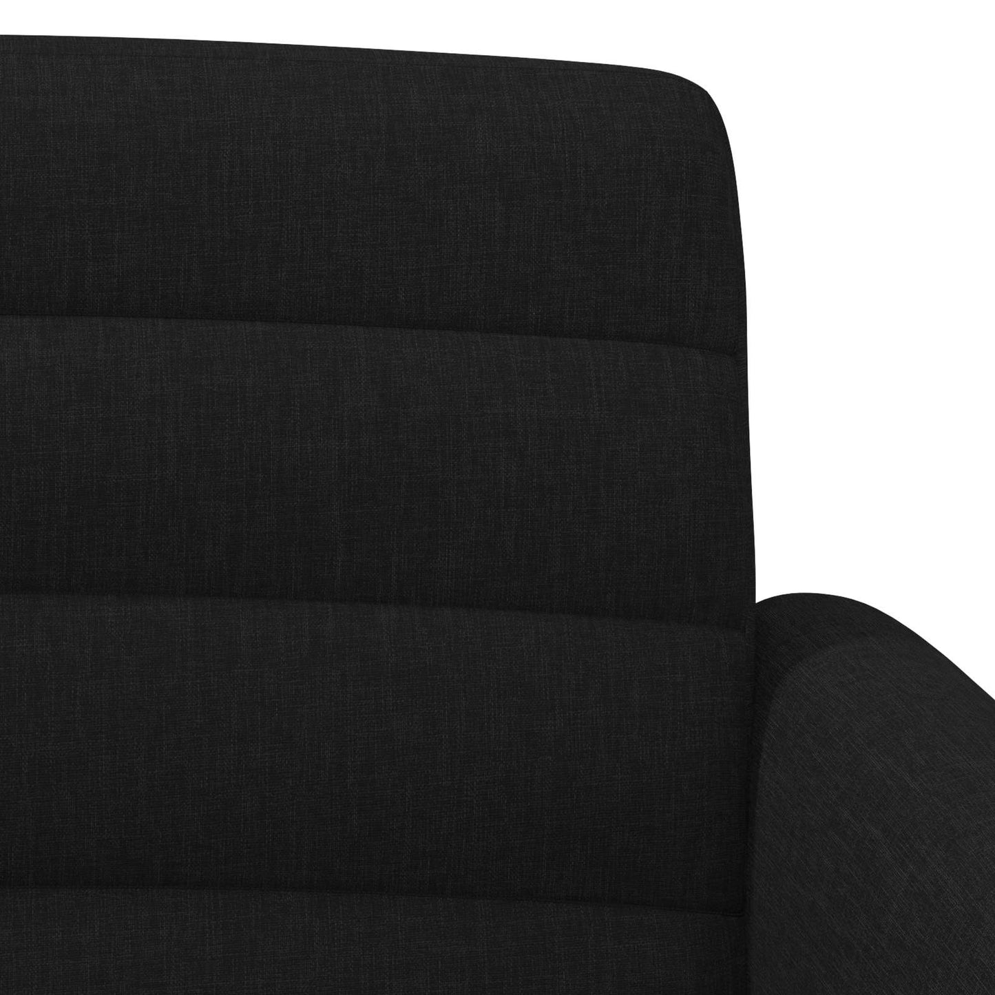 Loungebank met knopencomfort Zwart 116 x 67 x 80 cm Stof
