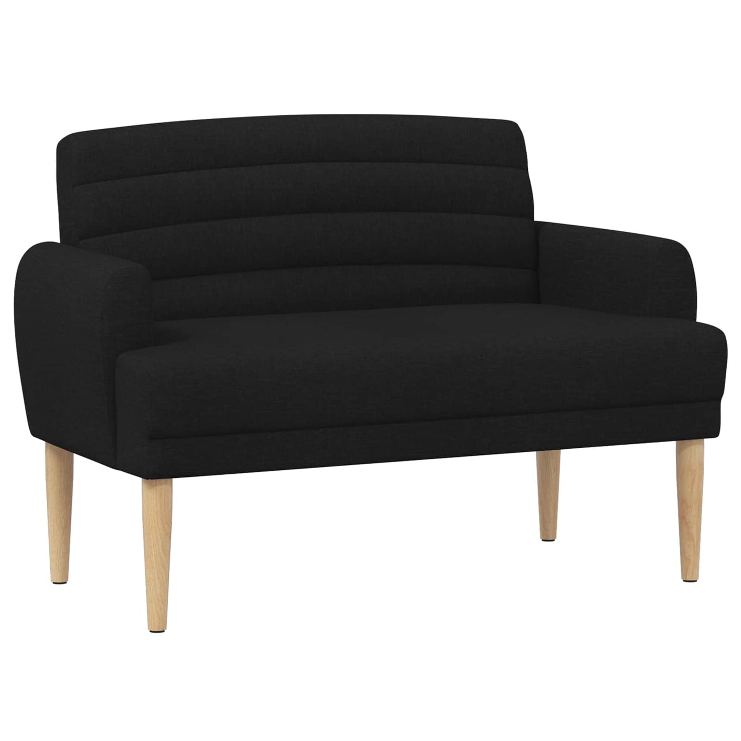 Loungebank met knopencomfort Zwart 116 x 67 x 80 cm Stof