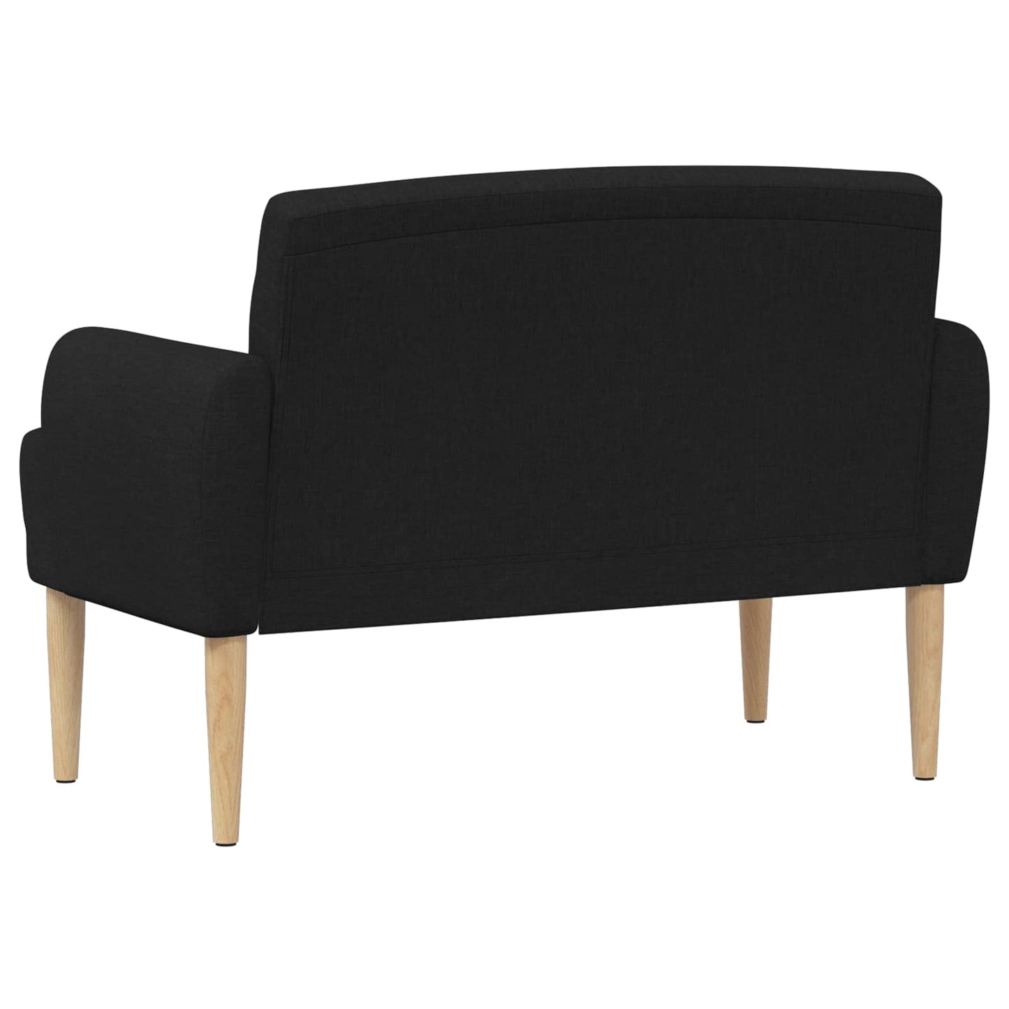 Loungebank met knopencomfort Zwart 116 x 67 x 80 cm Stof