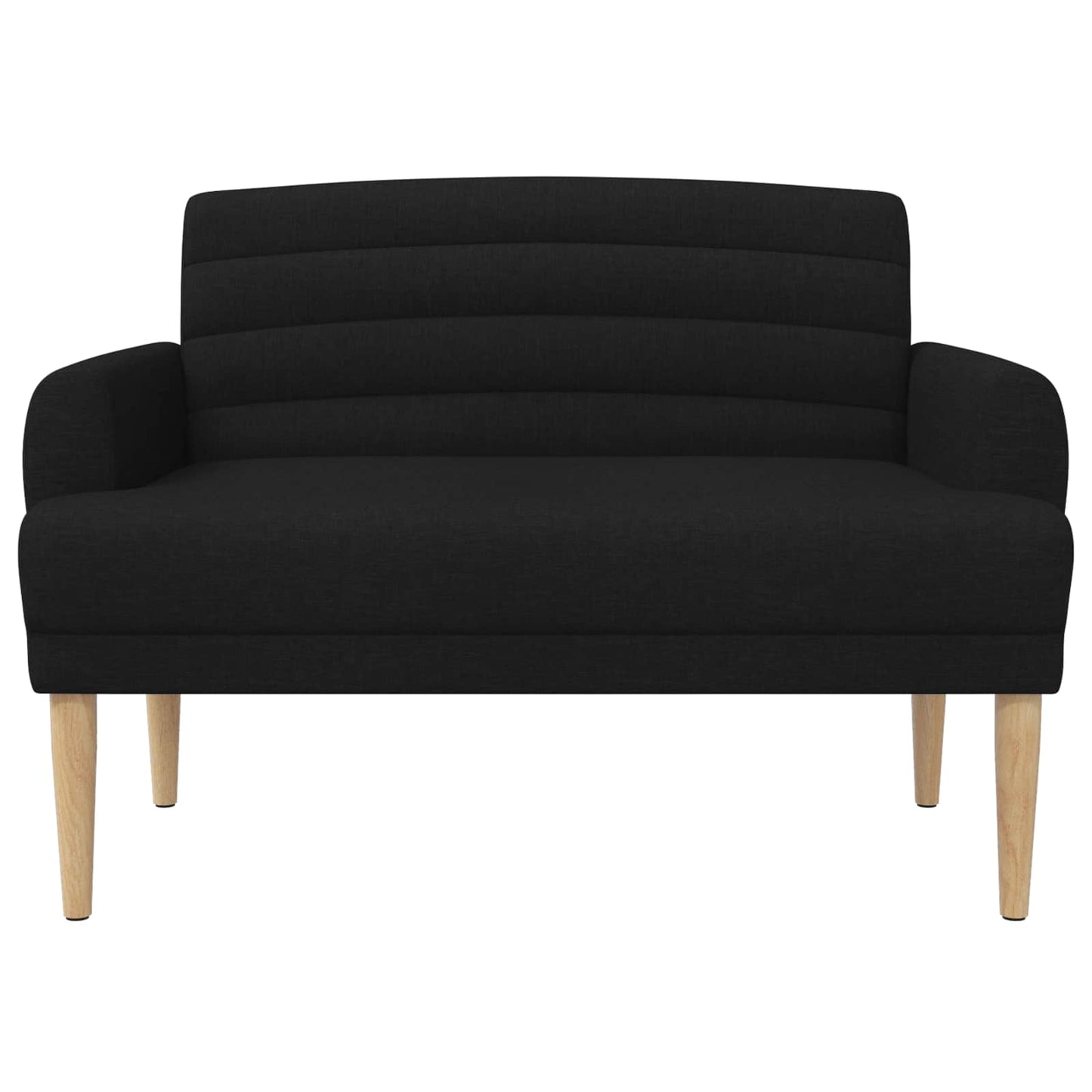 Loungebank met knopencomfort Zwart 116 x 67 x 80 cm Stof
