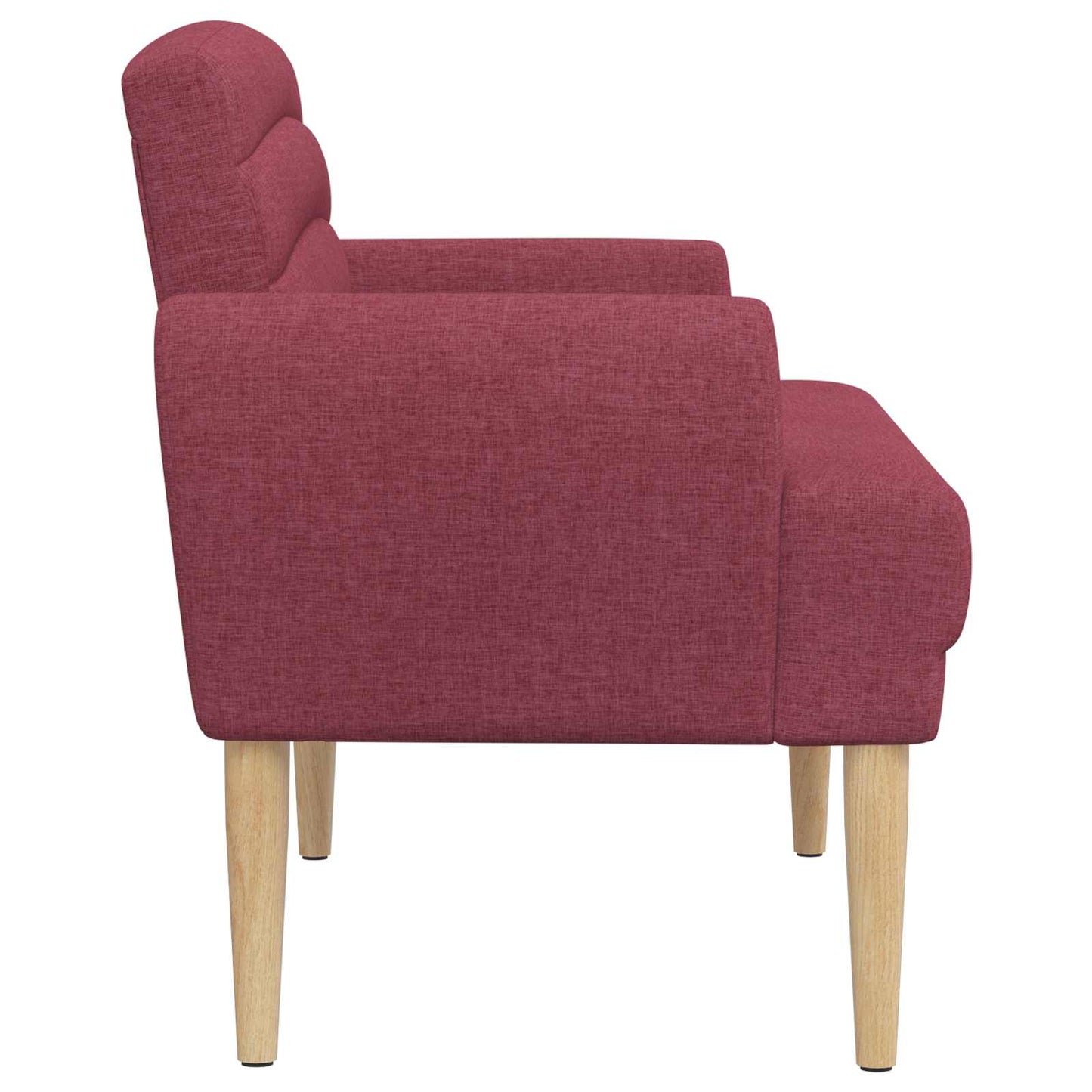 Loungebank met knopencomfort Wijnrood 116 x 67 x 80 cm Stof