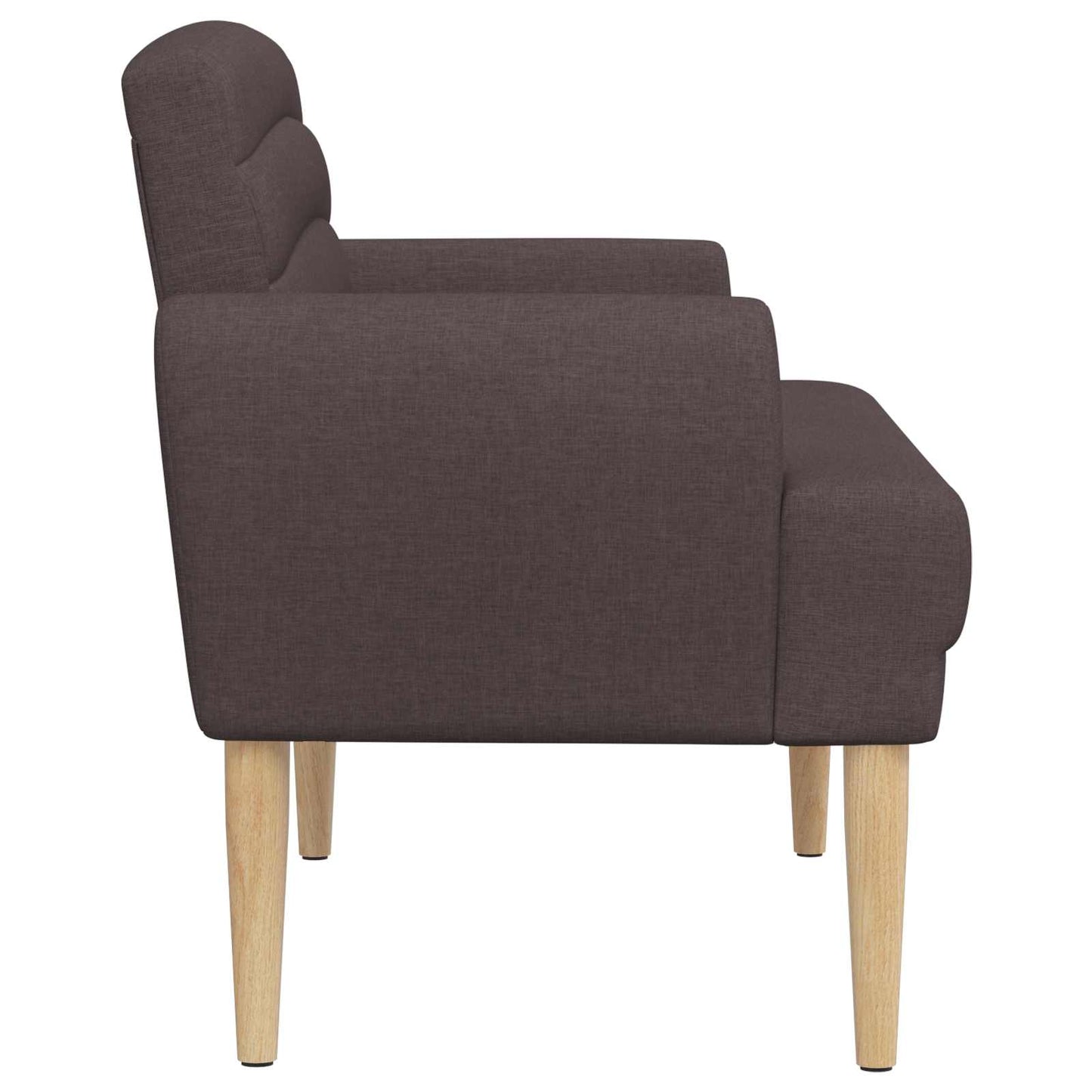 Loungebank met knopencomfort Donkerbruin 116 x 67 x 80 cm Stof