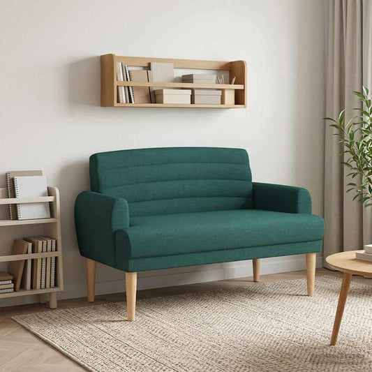 Loungebank met knopencomfort Donkergroen 116 x 67 x 80 cm Stof is nu te koop bij PeponiXL, paradijselijk wonen!