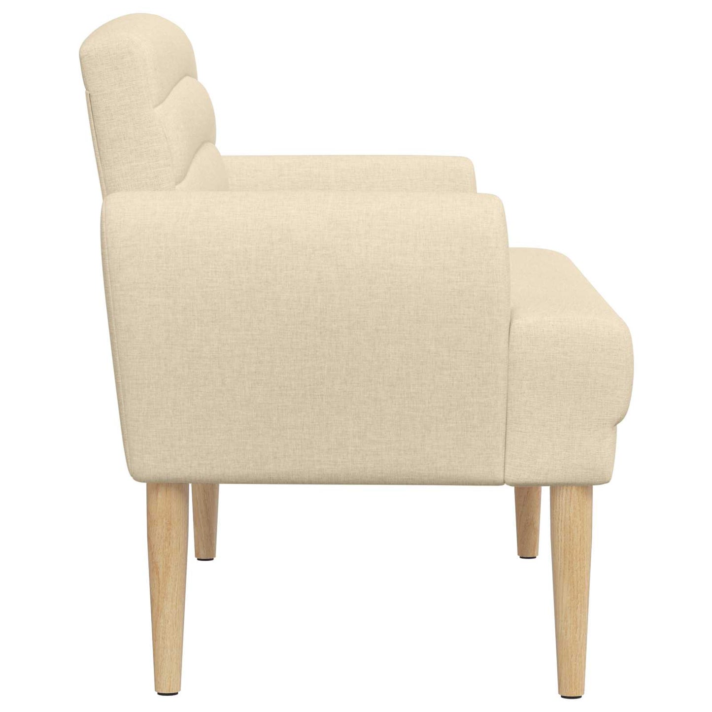 Loungebank met knopencomfort Crèmekleurig 116 x 67 x 80 cm Stof