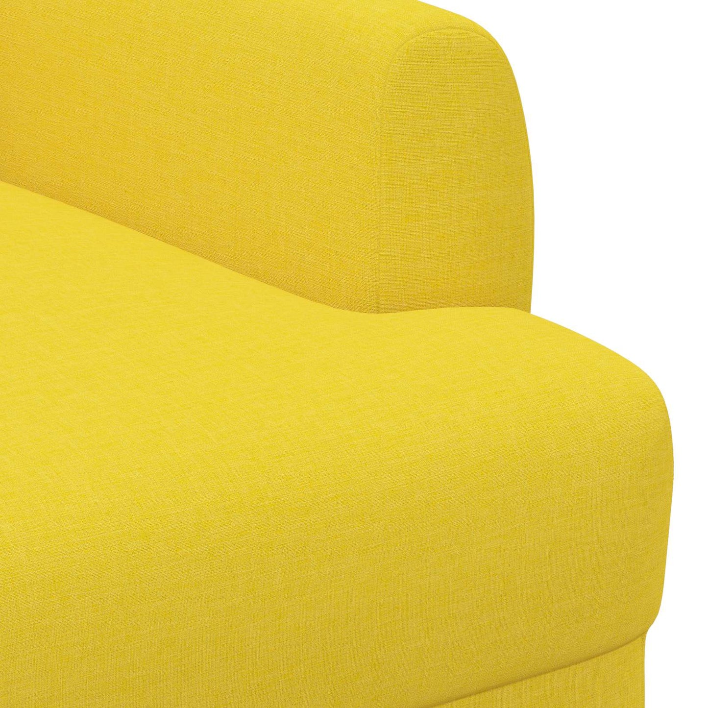 Loungebank met knopencomfort Lichtgeel 116 x 67 x 80 cm Stof