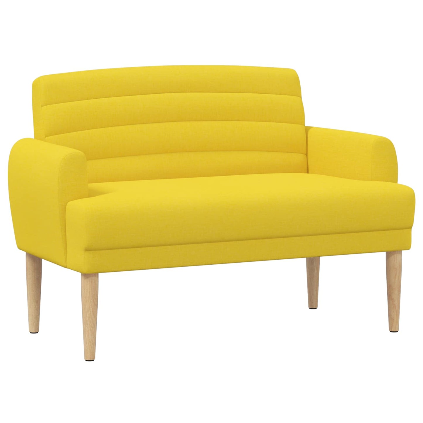 Loungebank met knopencomfort Lichtgeel 116 x 67 x 80 cm Stof