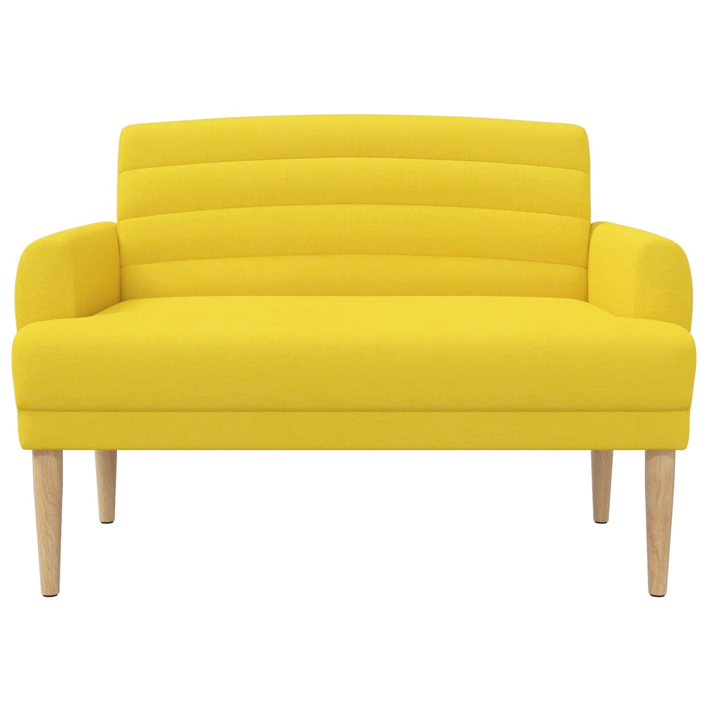 Loungebank met knopencomfort Lichtgeel 116 x 67 x 80 cm Stof