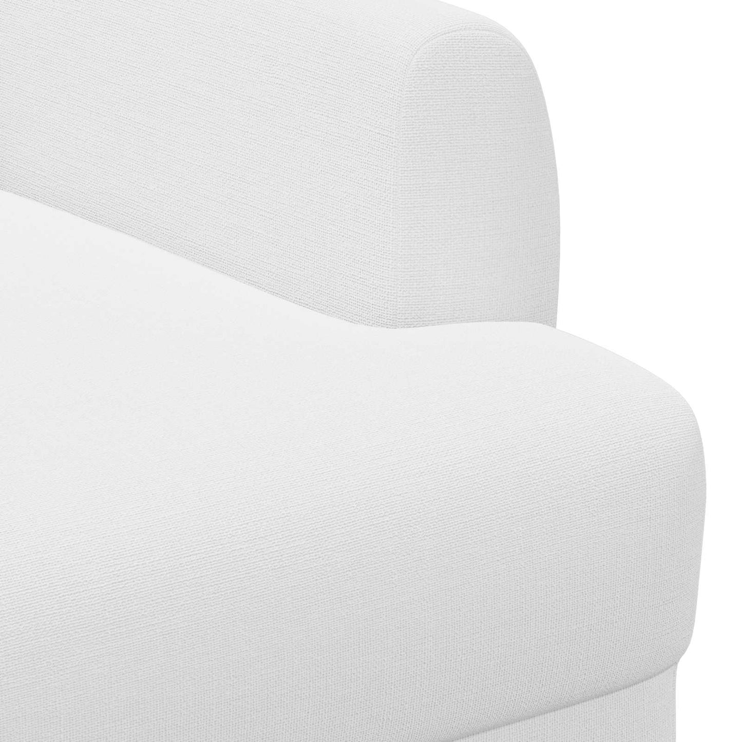 Loungebank met knopencomfort Wit 116 x 67 x 80 cm Stof