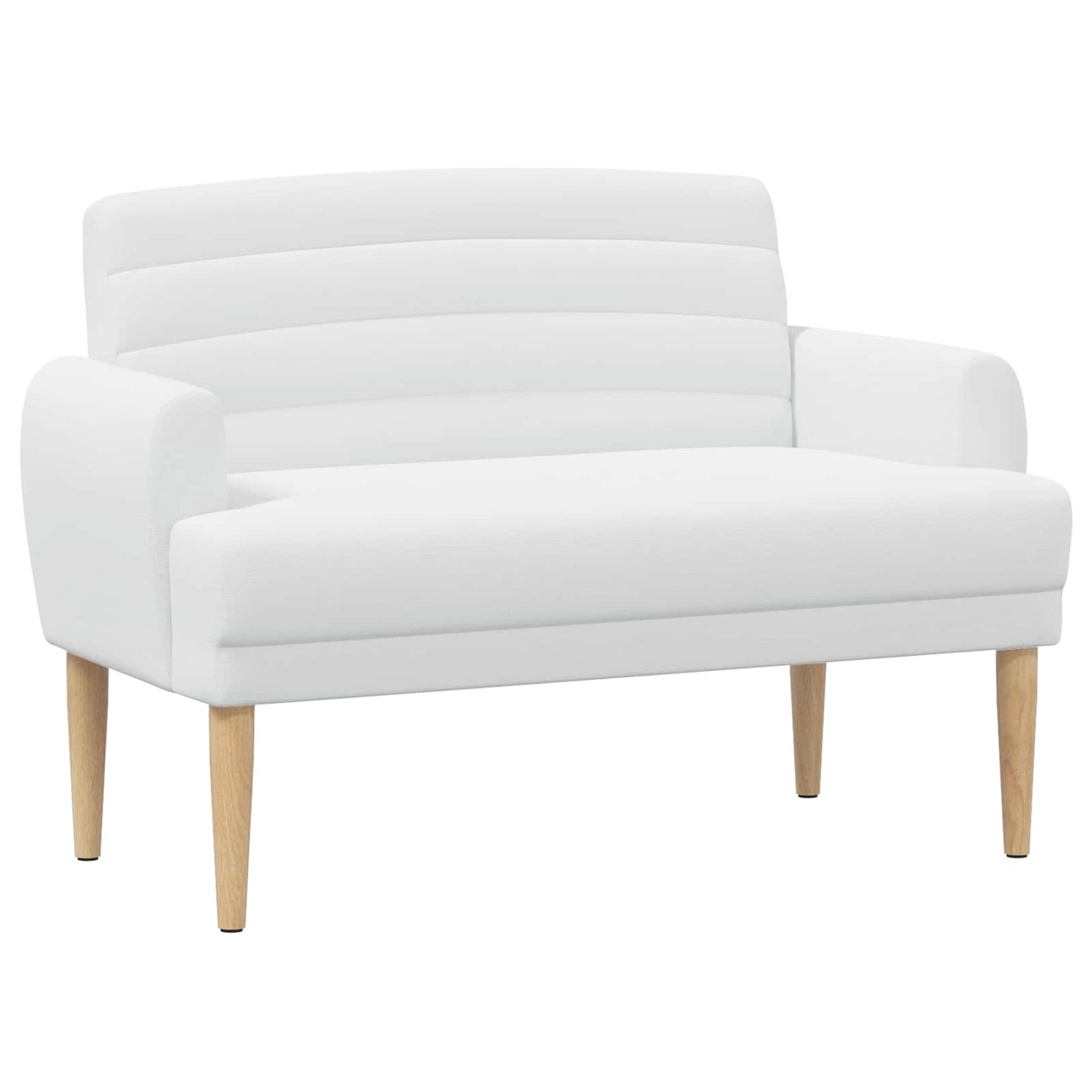 Loungebank met knopencomfort Wit 116 x 67 x 80 cm Stof