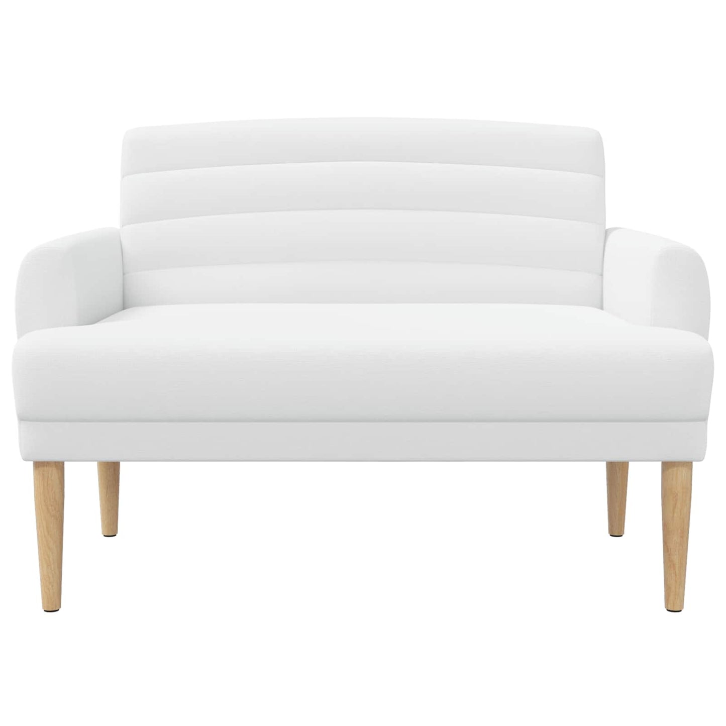 Loungebank met knopencomfort Wit 116 x 67 x 80 cm Stof