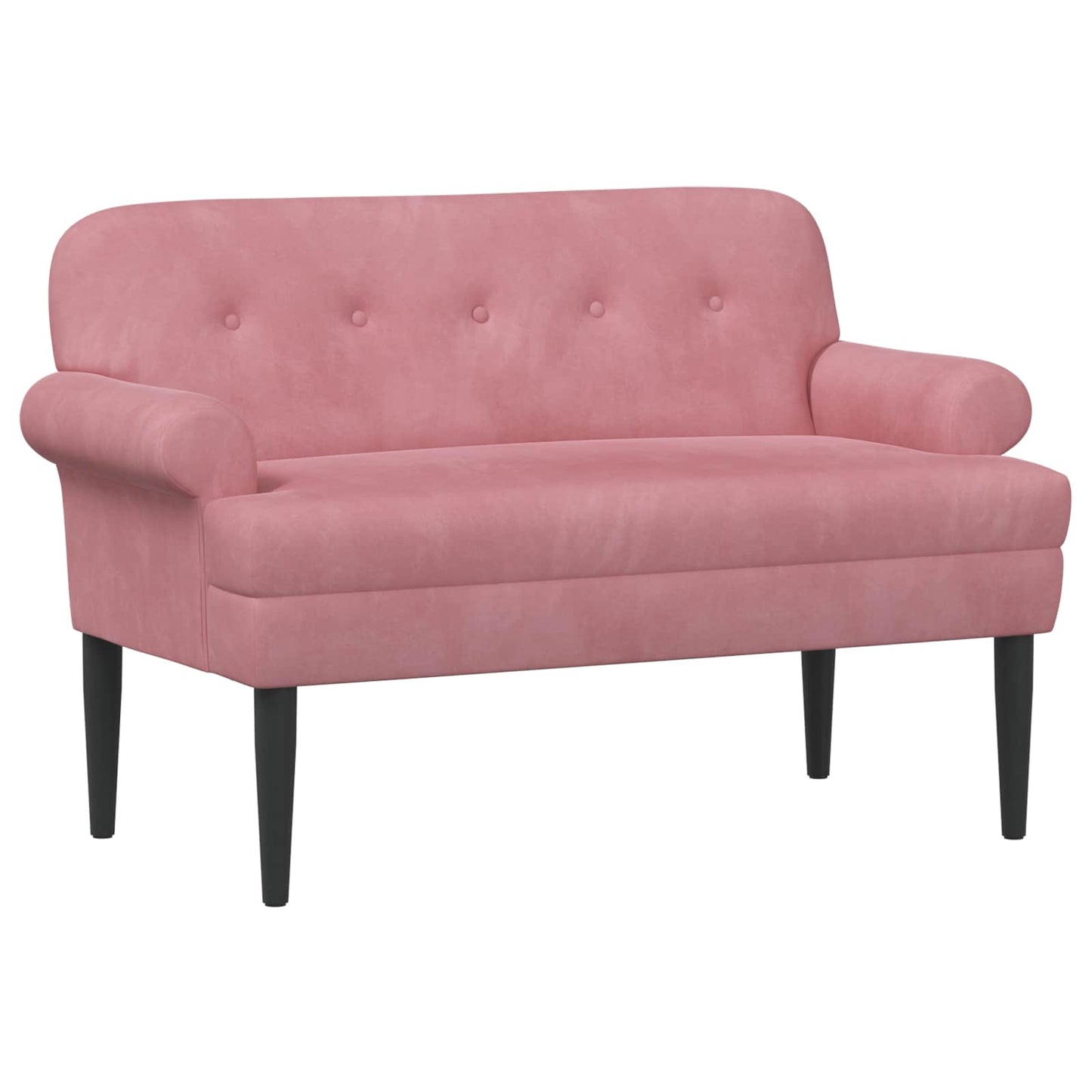 Loungebank met knopencomfort Roze 120 x 66 x 78 cm fluweel