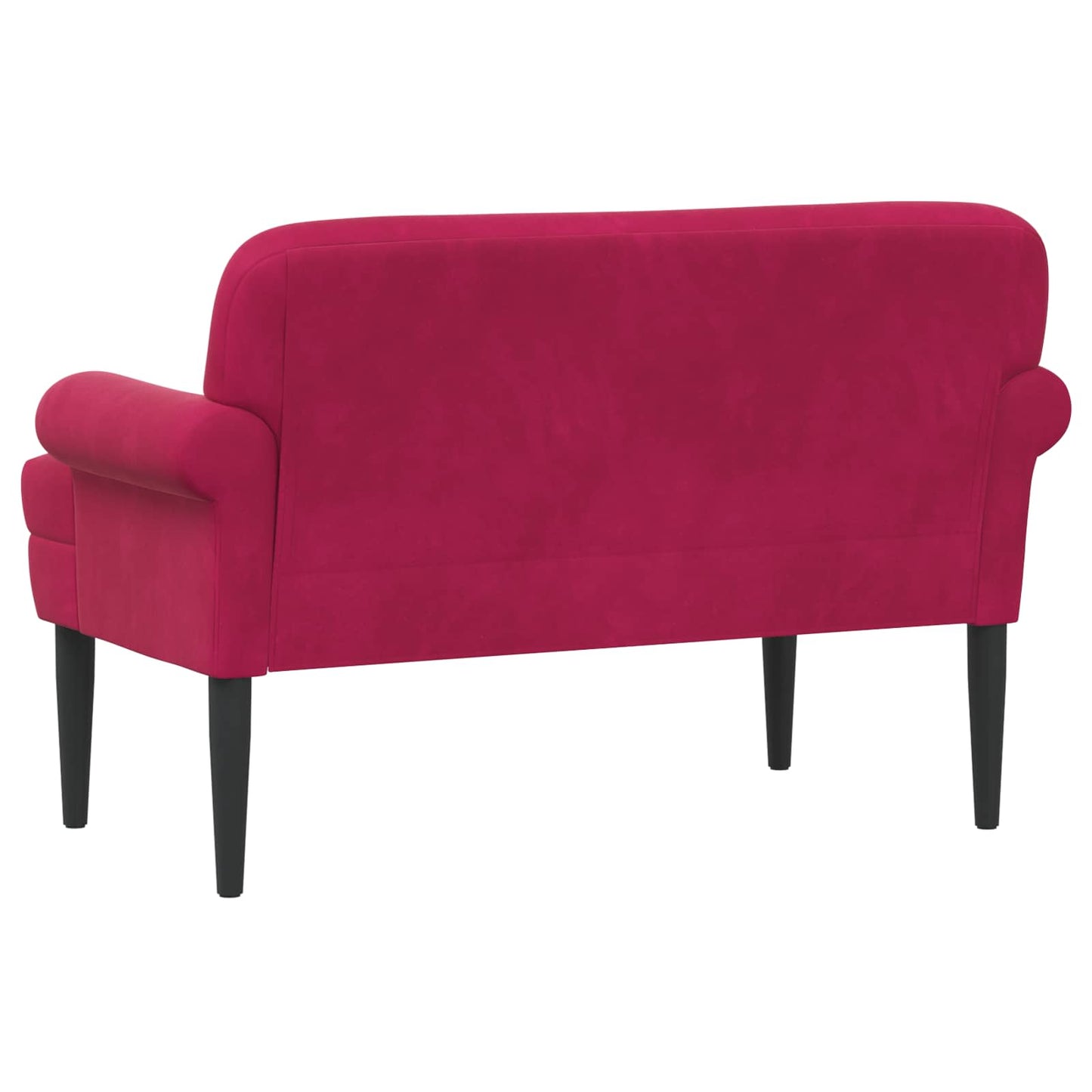 Loungebank met knopencomfort Wijnrood 120 x 66 x 78 cm fluweel