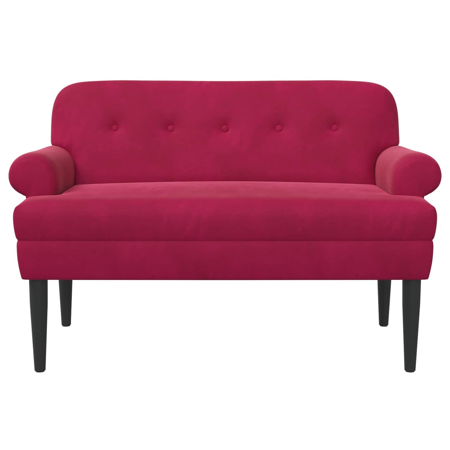Loungebank met knopencomfort Wijnrood 120 x 66 x 78 cm fluweel