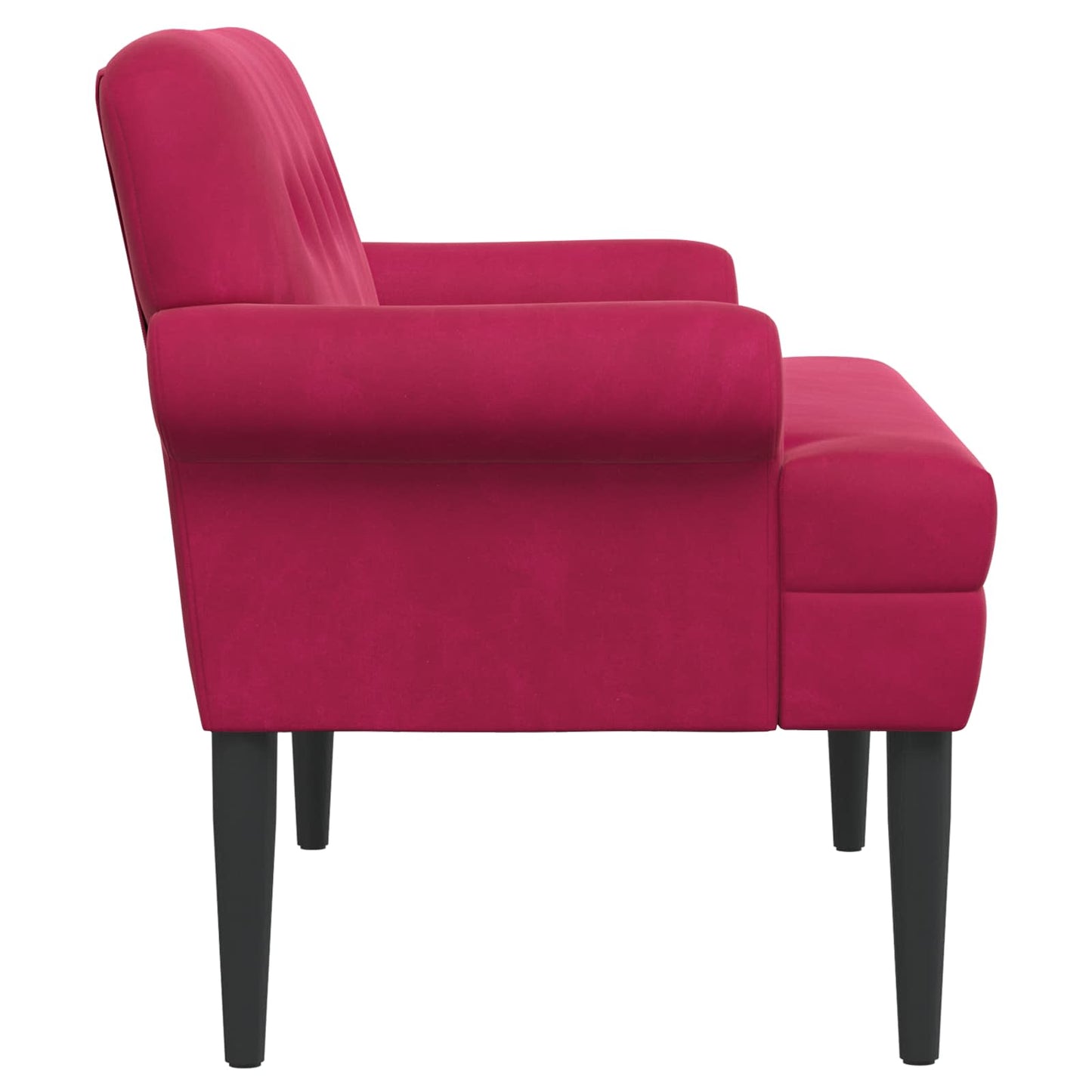 Loungebank met knopencomfort Wijnrood 120 x 66 x 78 cm fluweel