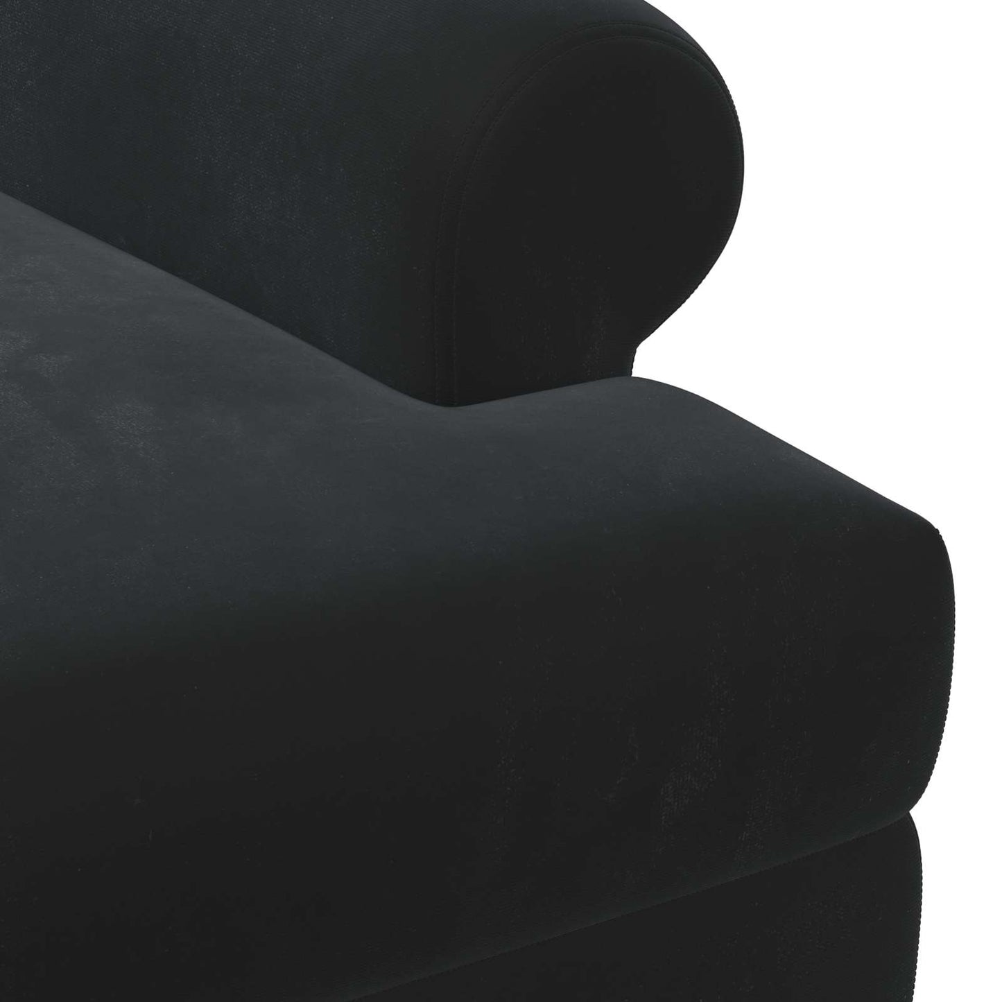 Loungebank met knopencomfort Zwart 120 x 66 x 78 cm fluweel