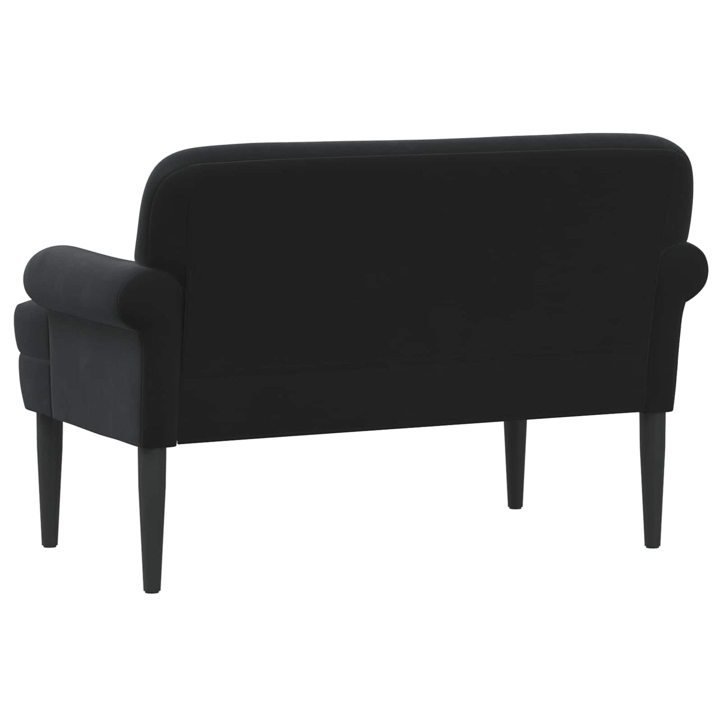 Loungebank met knopencomfort Zwart 120 x 66 x 78 cm fluweel
