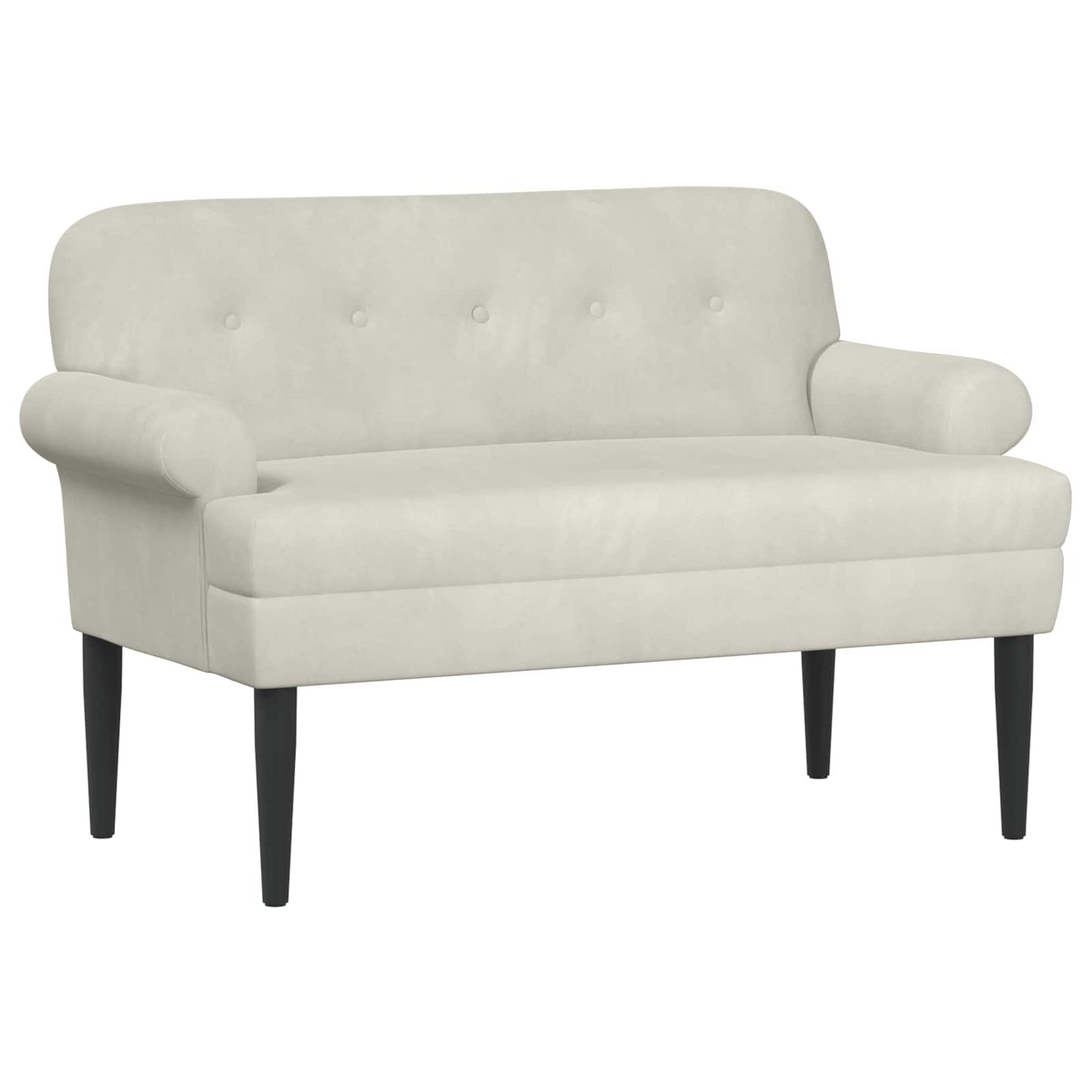 Loungebank met knopencomfort Crèmekleurig 120 x 66 x 78 cm