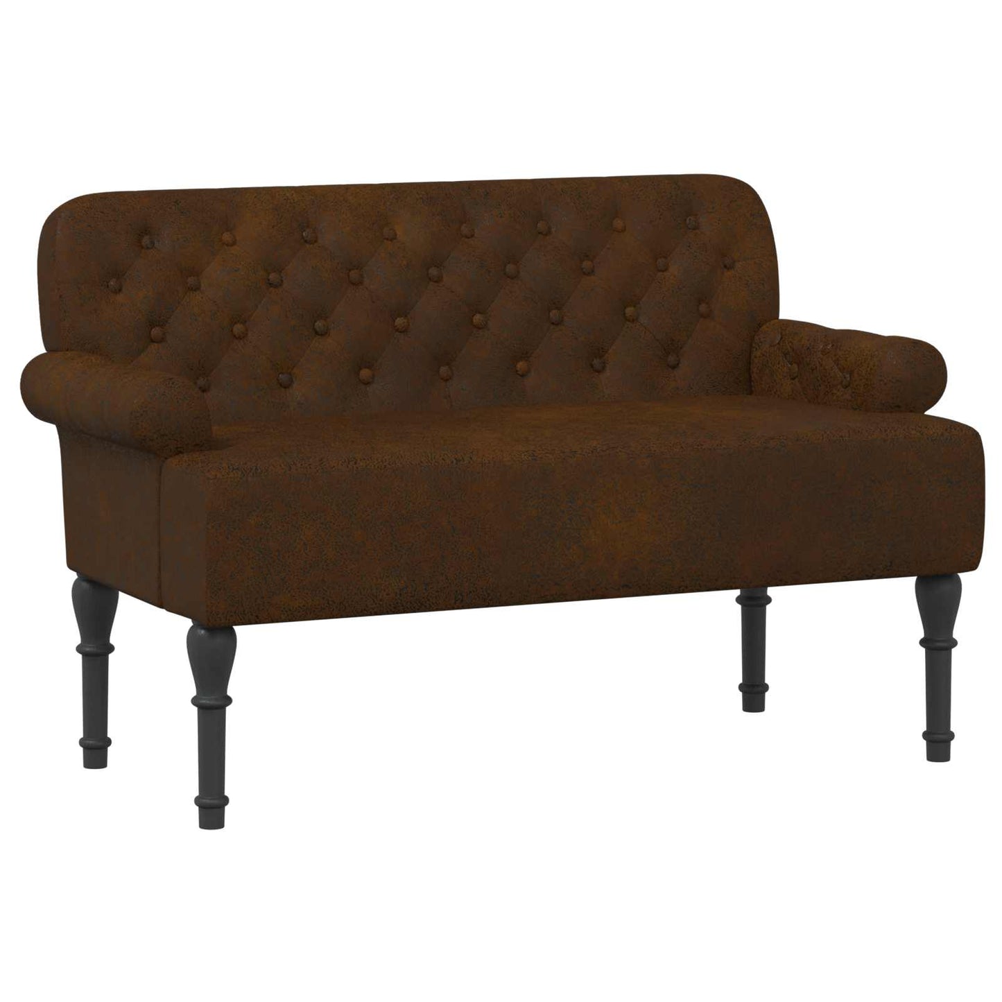Loungebank met knopencomfort Bruin 120 x 65 x 78 cm