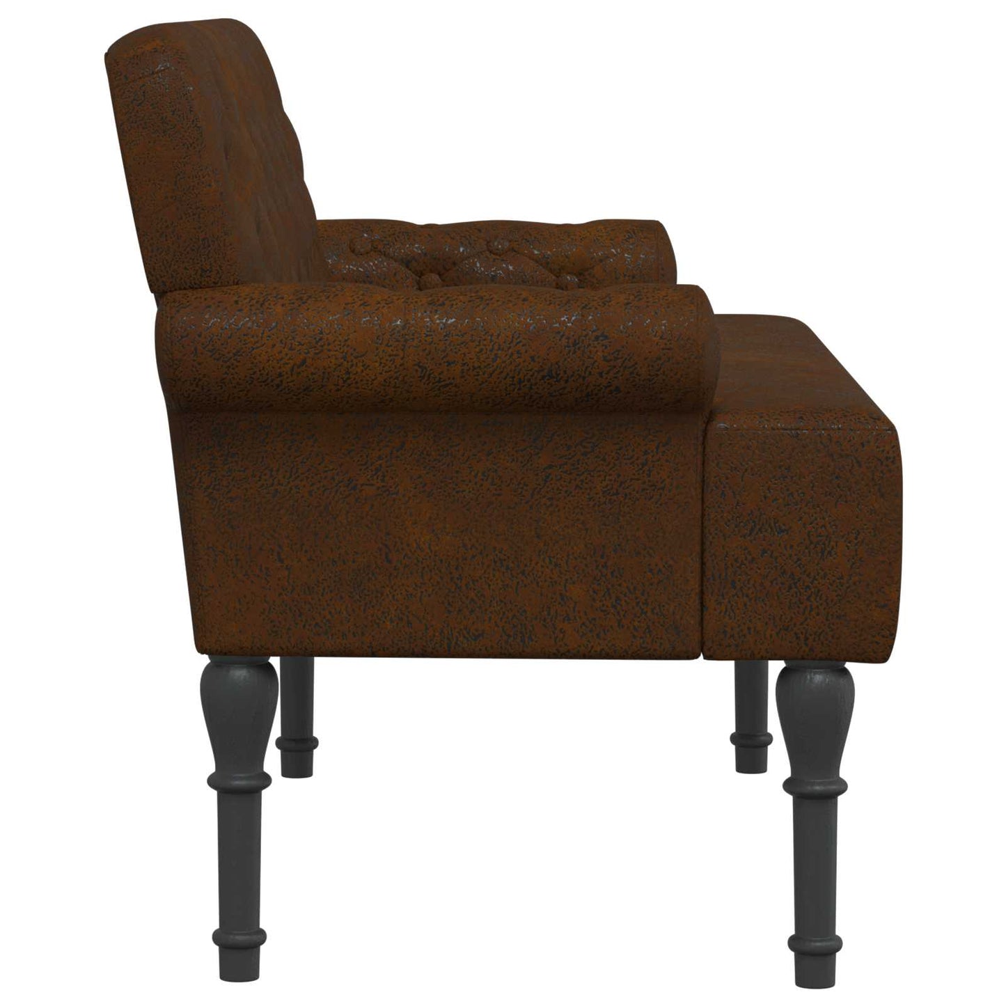 Loungebank met knopencomfort Bruin 120 x 65 x 78 cm