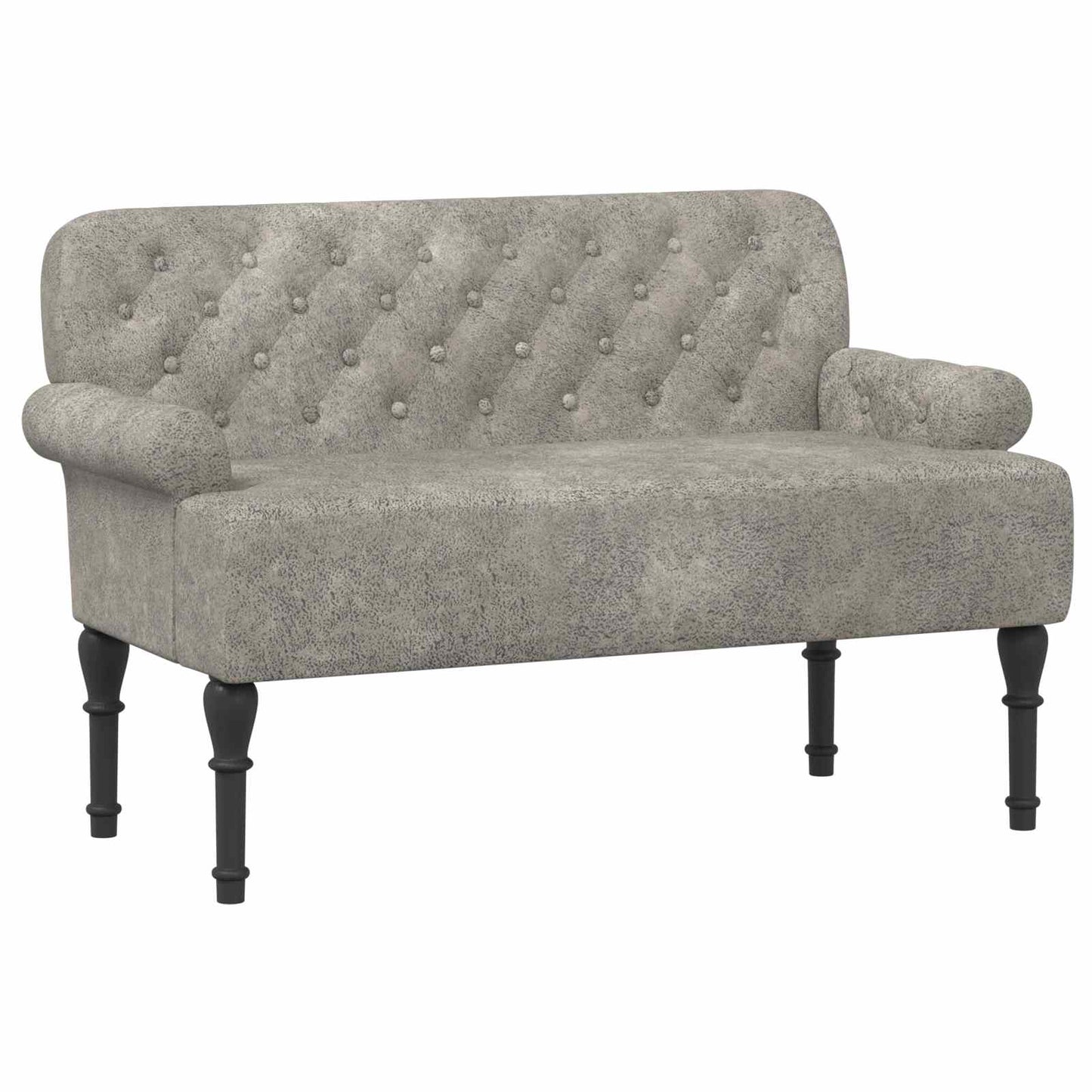 Loungebank met knopencomfort Lichtgrijs 120 x 65 x 78 cm