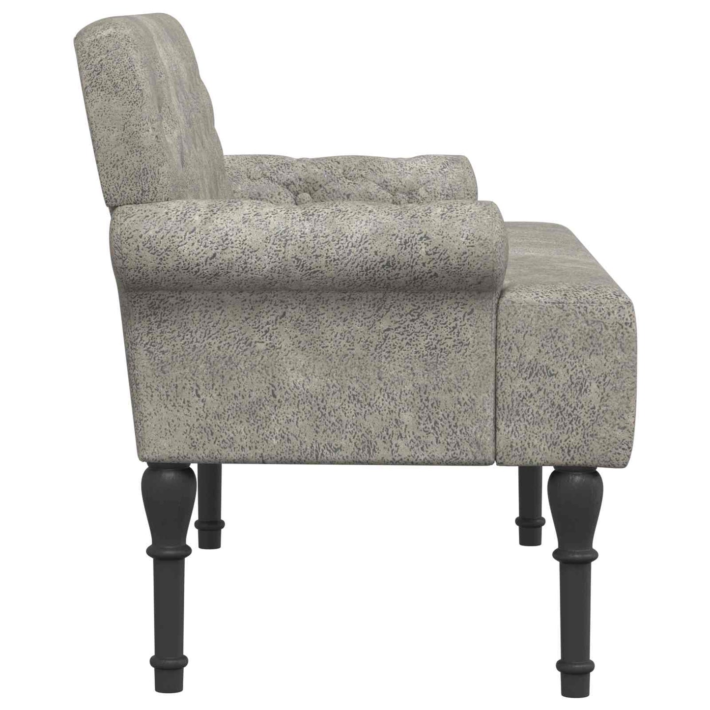 Loungebank met knopencomfort Lichtgrijs 120 x 65 x 78 cm