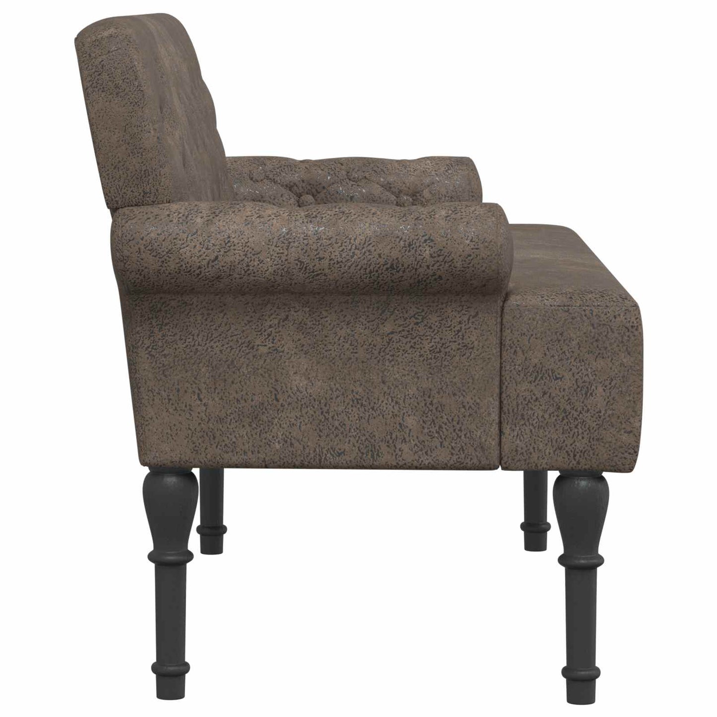 Loungebank met knopencomfort Donkergrijs 120 x 65 x 78 cm